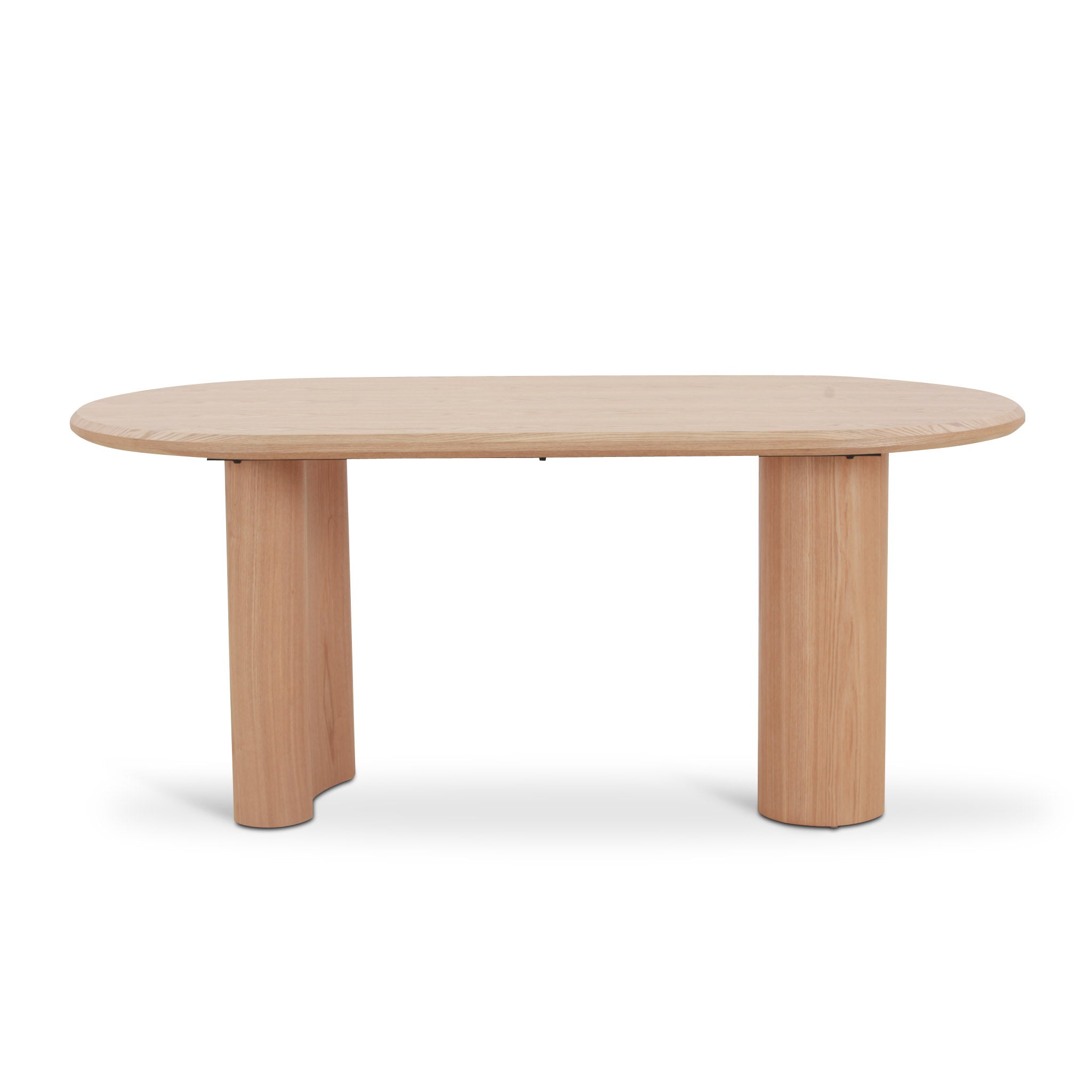 1.8m Oval Dining Table - Natural Wood Finish for Modern Dining Room & Kitchen | Perfect for Family Gatherings & Dinner Parties