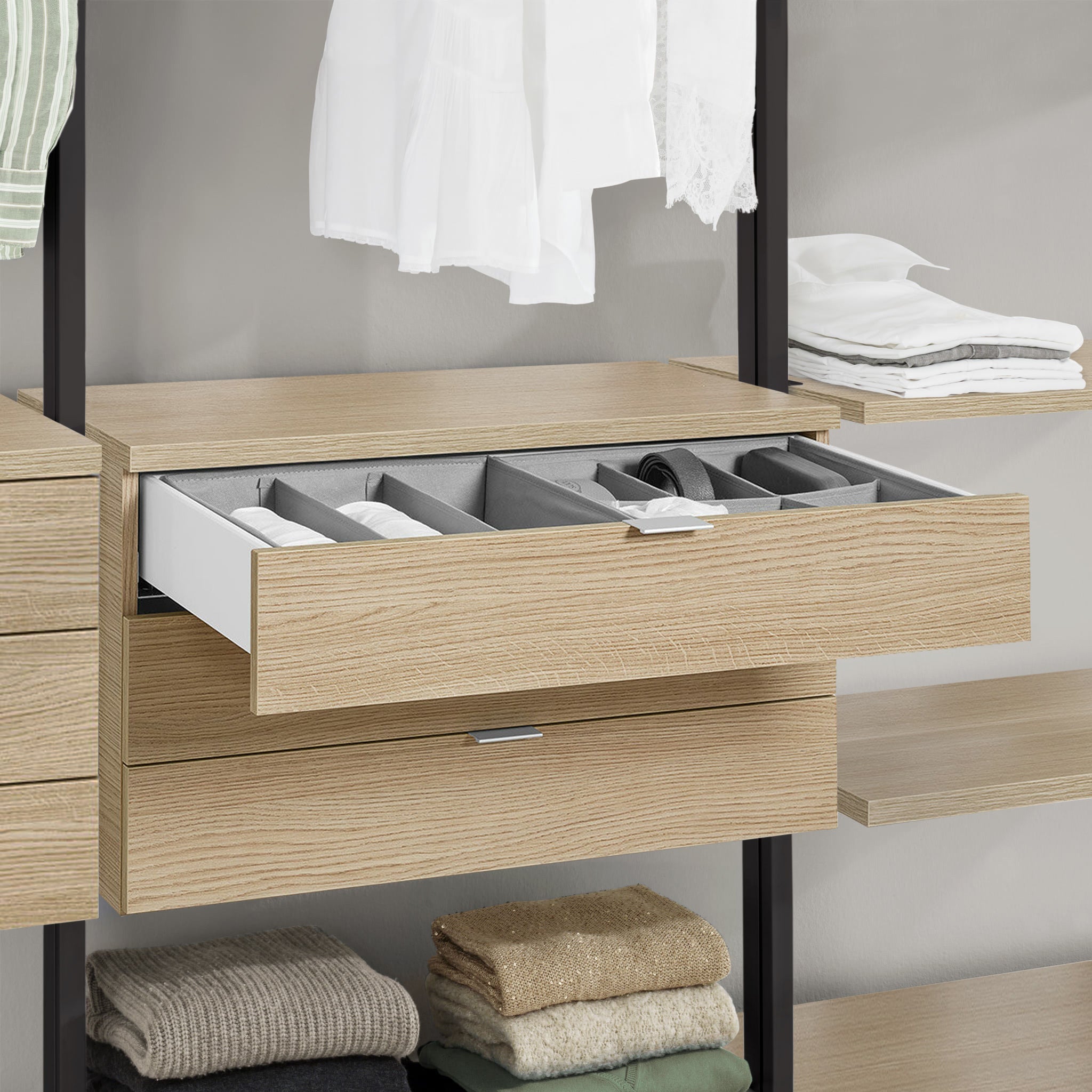 Modular Closet Storage System - CLOS IT W 305 Organizer for Wardrobe & Closet Organization | Perfect for Bedroom, Walk-in Closets & Small Spaces