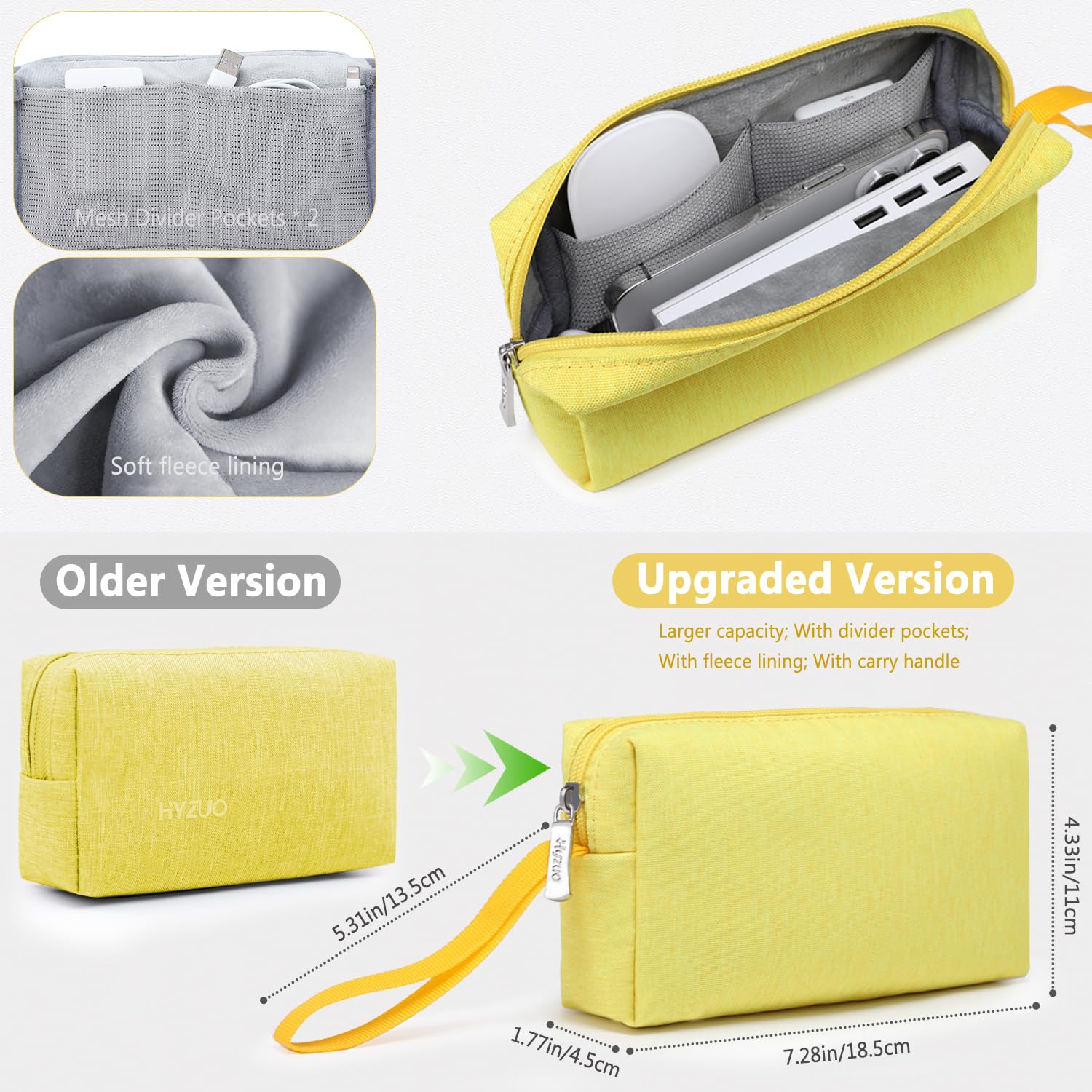 HYZUO 13 Inch Laptop Sleeve Bag Set for MacBook Air 13 M3/M2/M1 A3113 2024-2018 & MacBook Pro 13 M2/M1 Pro/Max A2686 2024-2016 | Compatible with Dell XPS 13, Microsoft Surface Pro 11-3 (12.3