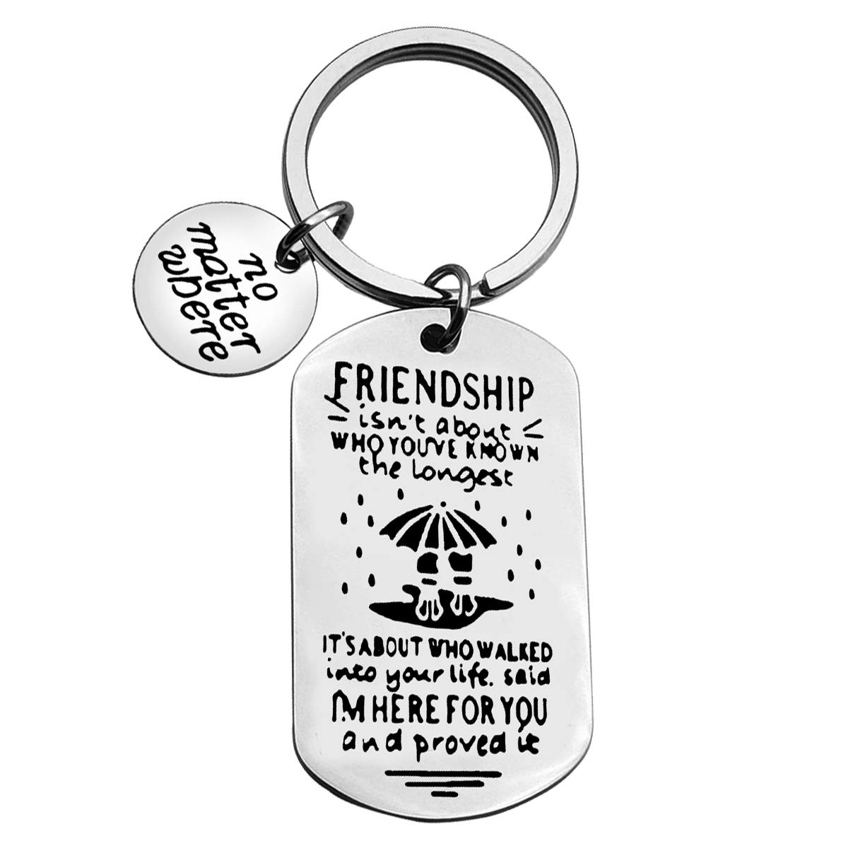 Best Friend Keychain - Cute Friendship Gifts for Women, Best Friend Gifts for Christmas, Birthday, Mothers Day - Perfect for Couples, Sisters, BFFs - Great for Everyday Carry, Gift Giving & Special Occasions