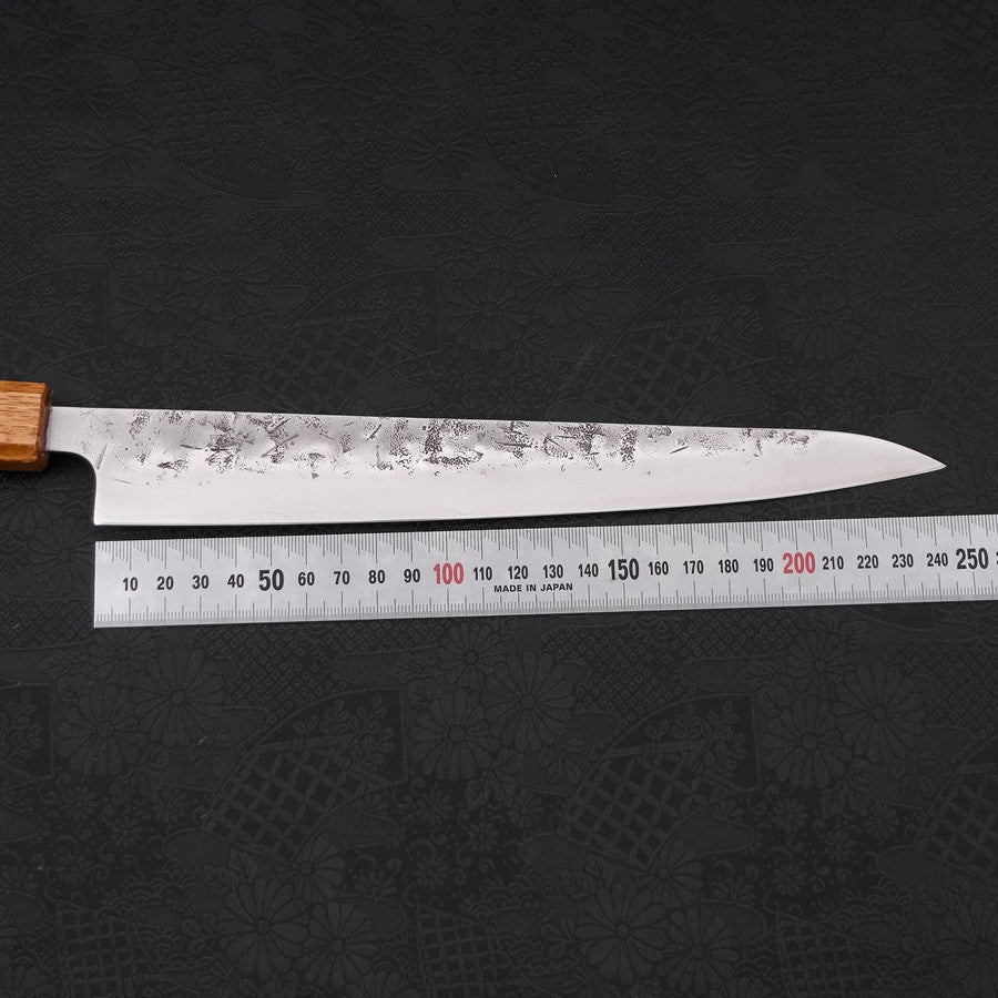 Premium Japanese Sujihiki Knife 240mm - SLD Steel Nashiji Finish with Washi Yaki Urushi Handle - Perfect for Sushi, Sashimi & Meat Slicing