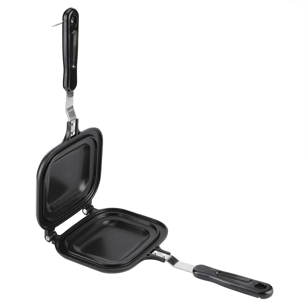 **Double-Sided Non-Stick Frying Pan & Sandwich Toaster - Foldable Breakfast Maker for Pancakes, Omelettes, Waffles & Toast - Perfect for Quick Breakfasts, Camping & Small Kitchens**