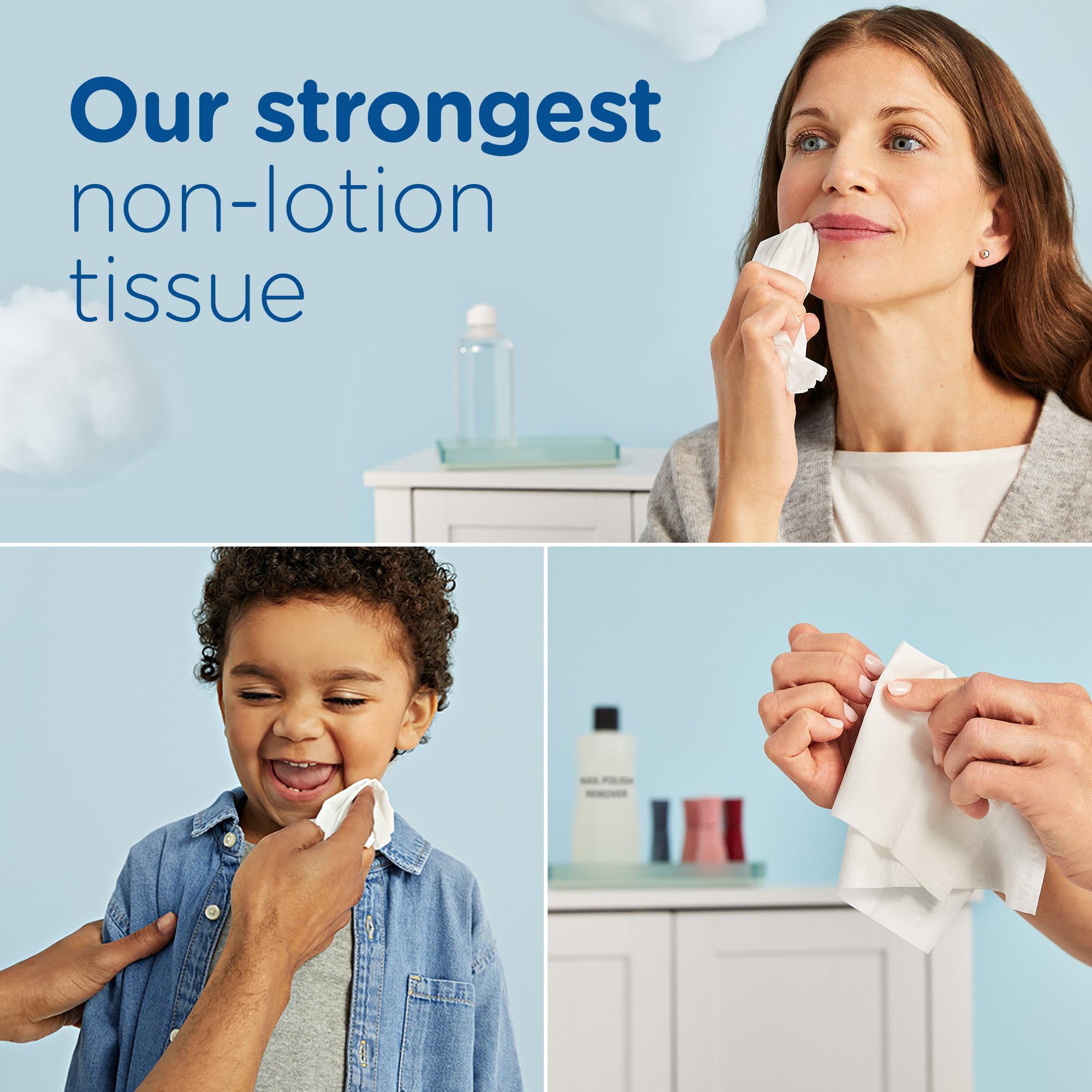 Puffs Ultra Soft Facial Tissues, 4 Mega Cube Boxes (72 Tissues Each) - Hypoallergenic & Lotion-Infused for Gentle Care | Perfect for Home, Office & Travel Use