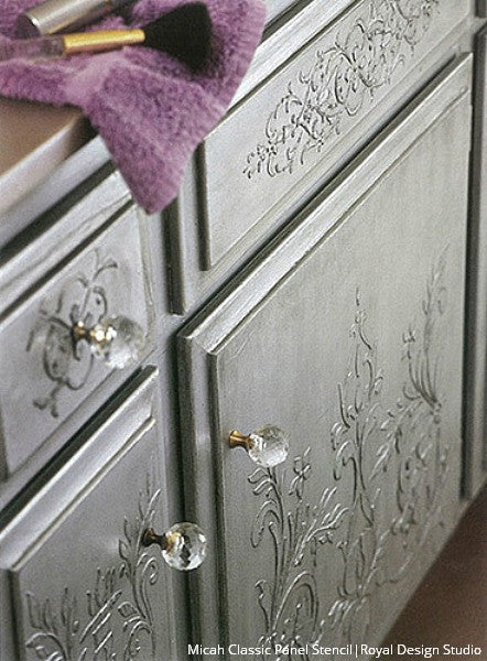 Micah Classic Panel & Furniture Stencil - DIY Woodworking Decorative Patterns for Cabinets, Walls, and Home Decor Projects | Perfect for Crafting, Upcycling, and Interior Design
