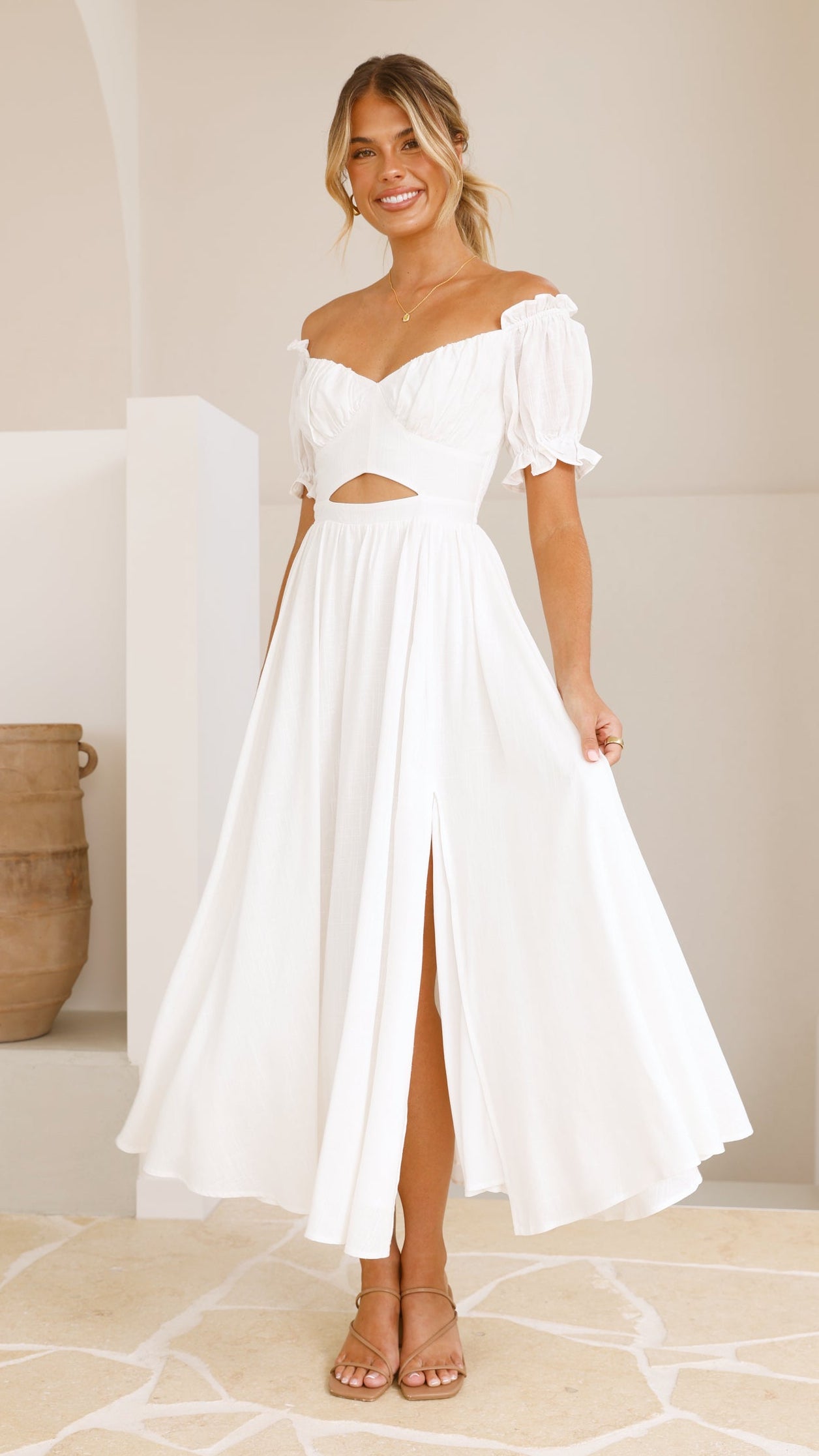 Elegant White Hulu Maxi Dress for Women - Perfect for Summer Beach, Vacation & Casual Outings
