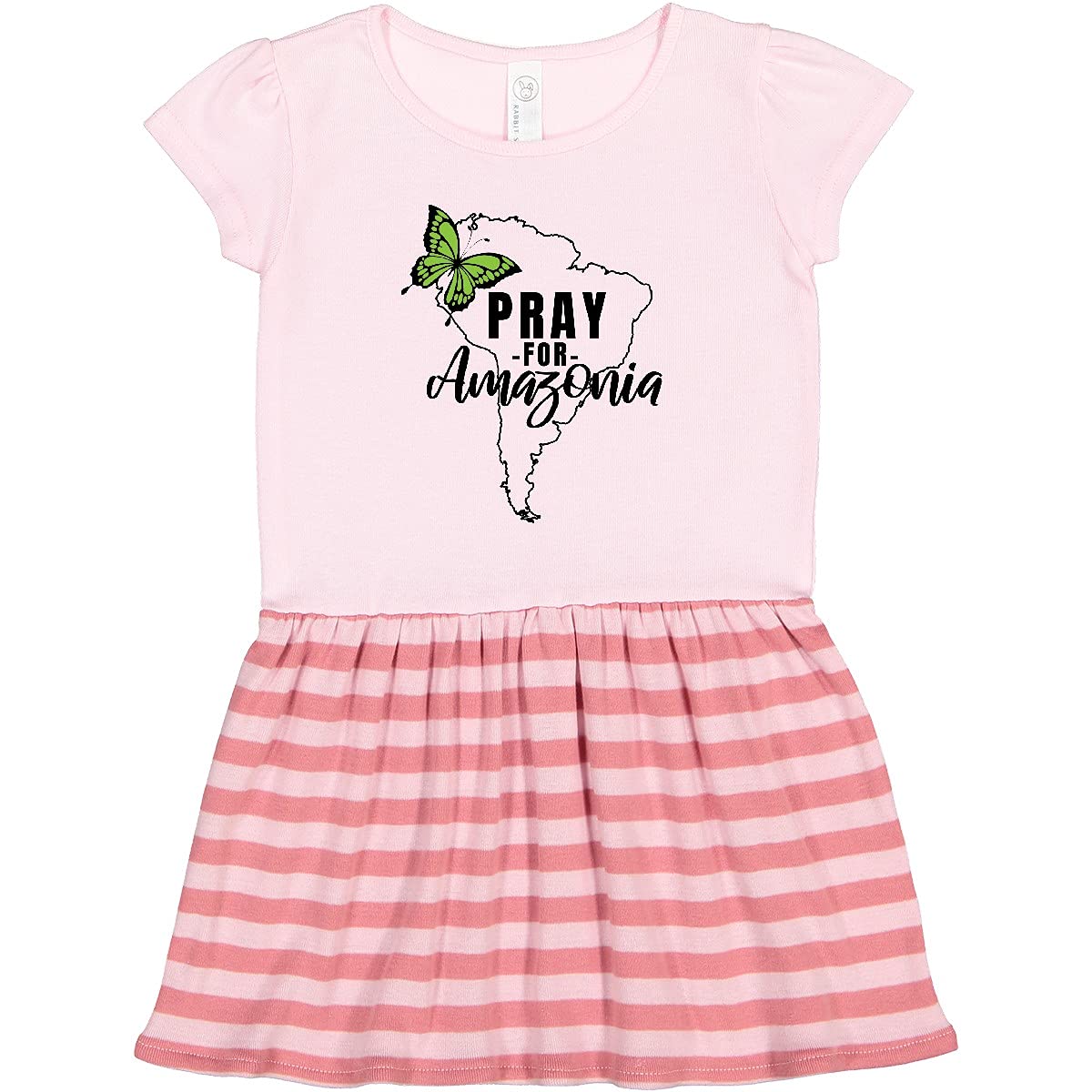 Inktastic Pray for Amazonia South America Silhouette Toddler Dress - Cute Casual Outfit for Girls, Playdates & Family Photos