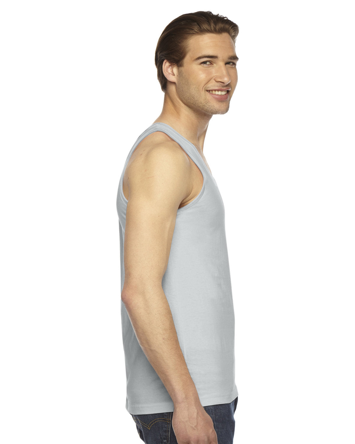 American Apparel 2408W Unisex Fine Jersey Tank Top - Soft Cotton Comfort Fit for Men & Women - Perfect for Gym, Yoga, Beach and Casual Wear