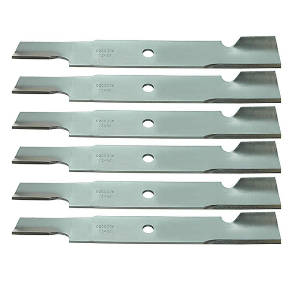 Stevens Lake 6-Piece Notched High Lift Blade Set - Compatible with Snapper & Kees RZT2552 Zero Turn Mower Series - Ideal for Lawn Care, Landscaping & Professional Grass Cutting