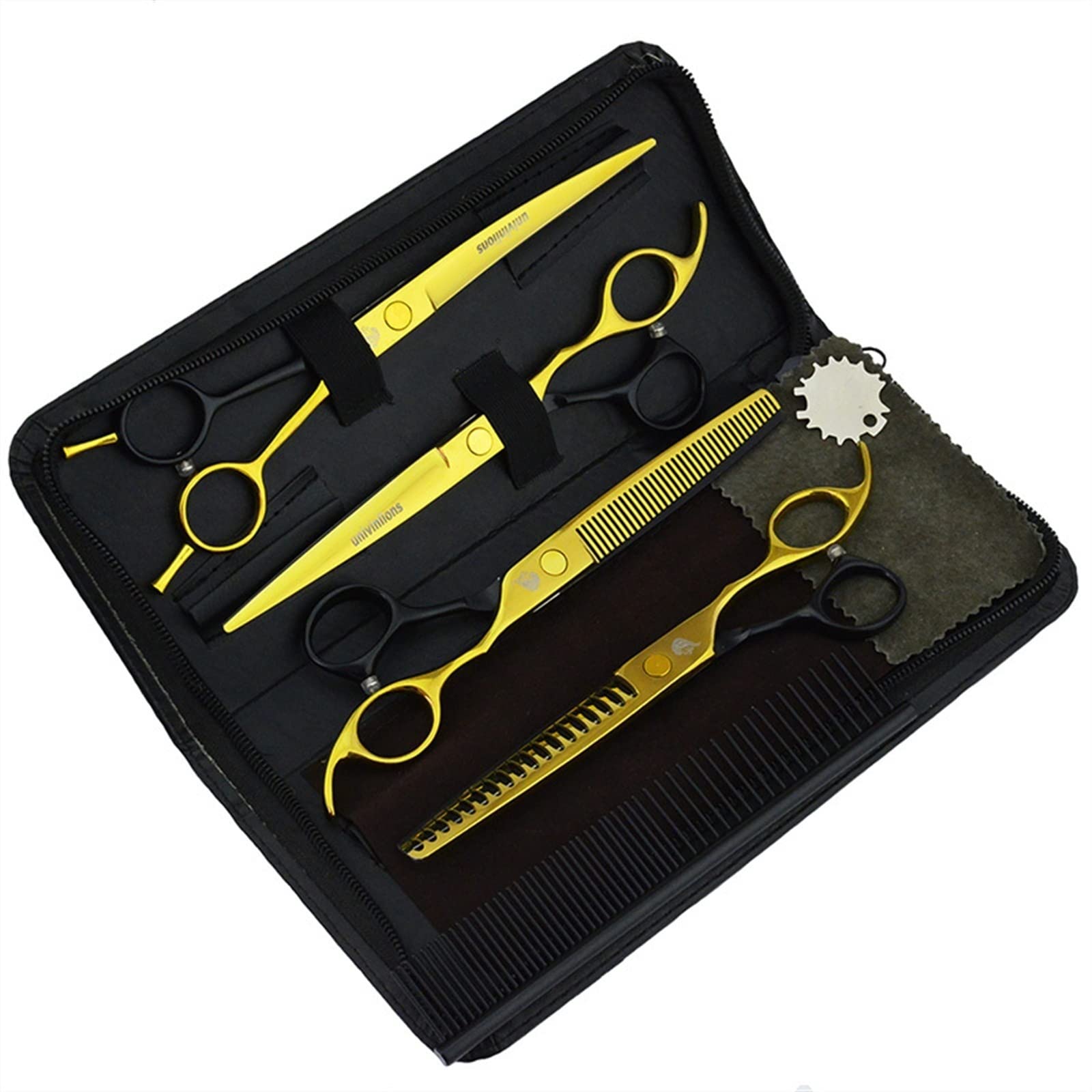 8pcs Pet Grooming Scissors Kit for Dogs & Cats - Hair Clippers & Thinning Shears for Styling