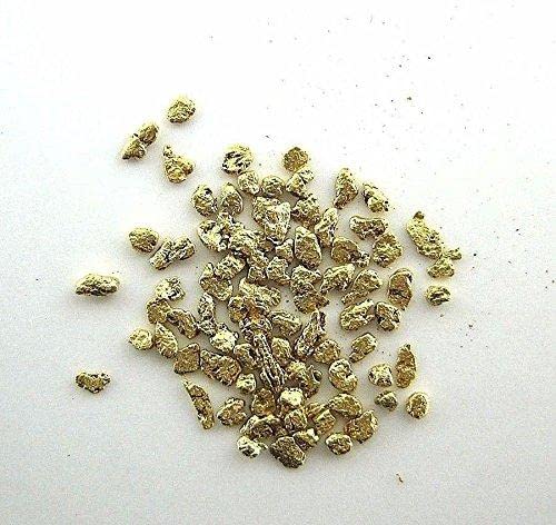Alaskan Yukon Gold Rush Nuggets - 50 Mesh 1/2 Gram of Super Fine Gold Flakes for Jewelry Making, Prospecting & Collecting - Perfect for DIY Crafts, Scrapbooking & Gold Panning