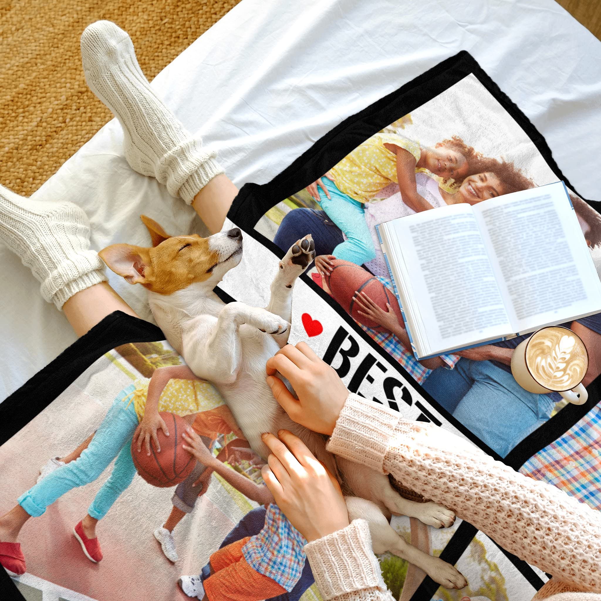 Custom Photo Collage Blanket - Personalized Gift for Adults, Family, Friends & Pets - 30x40 Inch Soft Fleece Blanket for Mother's Day, Father's Day, Christmas & Birthdays - Perfect for Home Decor, Cozy Nights & Unique Souvenirs
