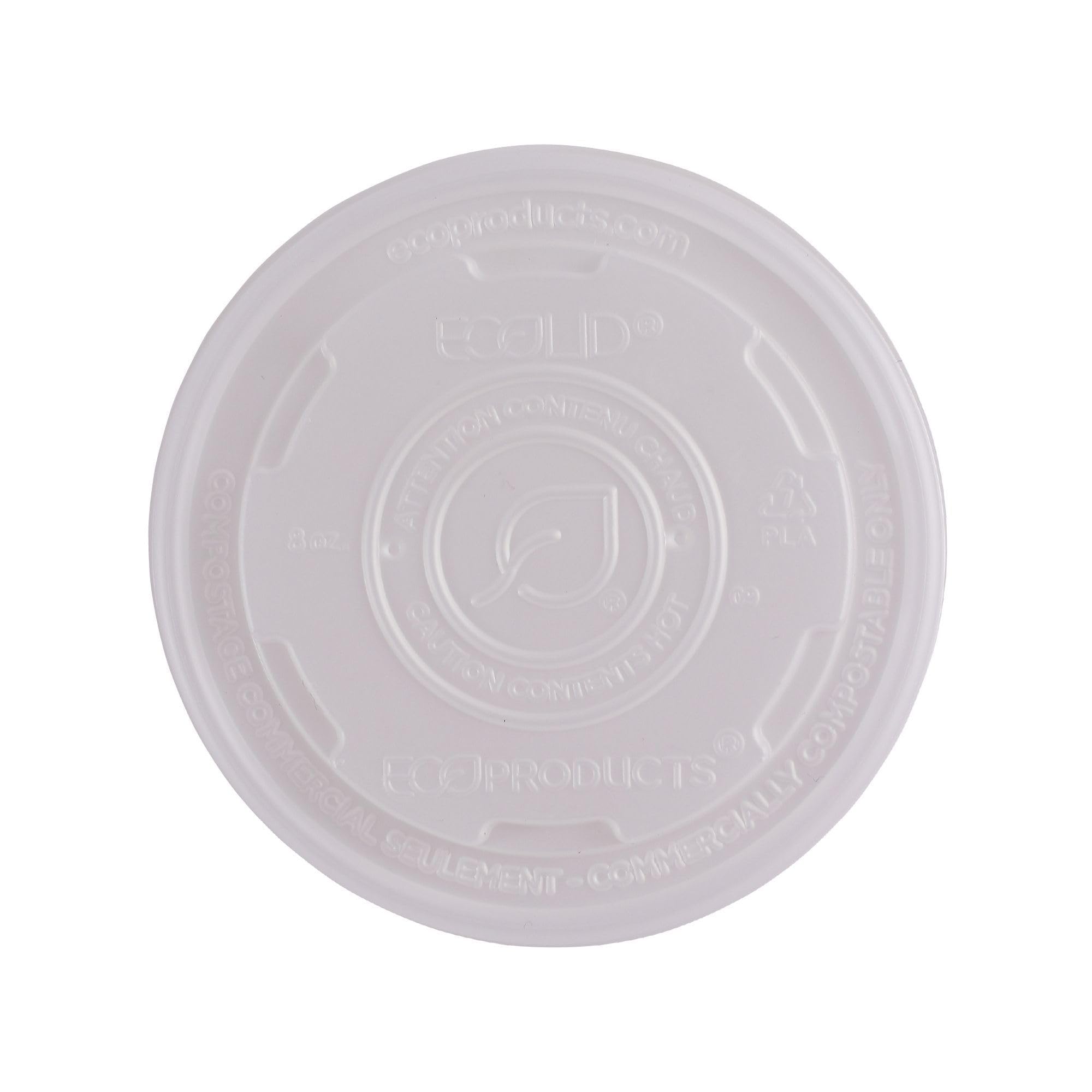 Eco-Friendly Compostable Soup Container Lids - Case of 1000, Fits 8-10oz Containers, CPLA Plant-Based Biodegradable Plastic for Hot & Cold Food - Clear Design for Easy Visibility | Perfect for Restaurants, Cafés, Catering & Takeout Services