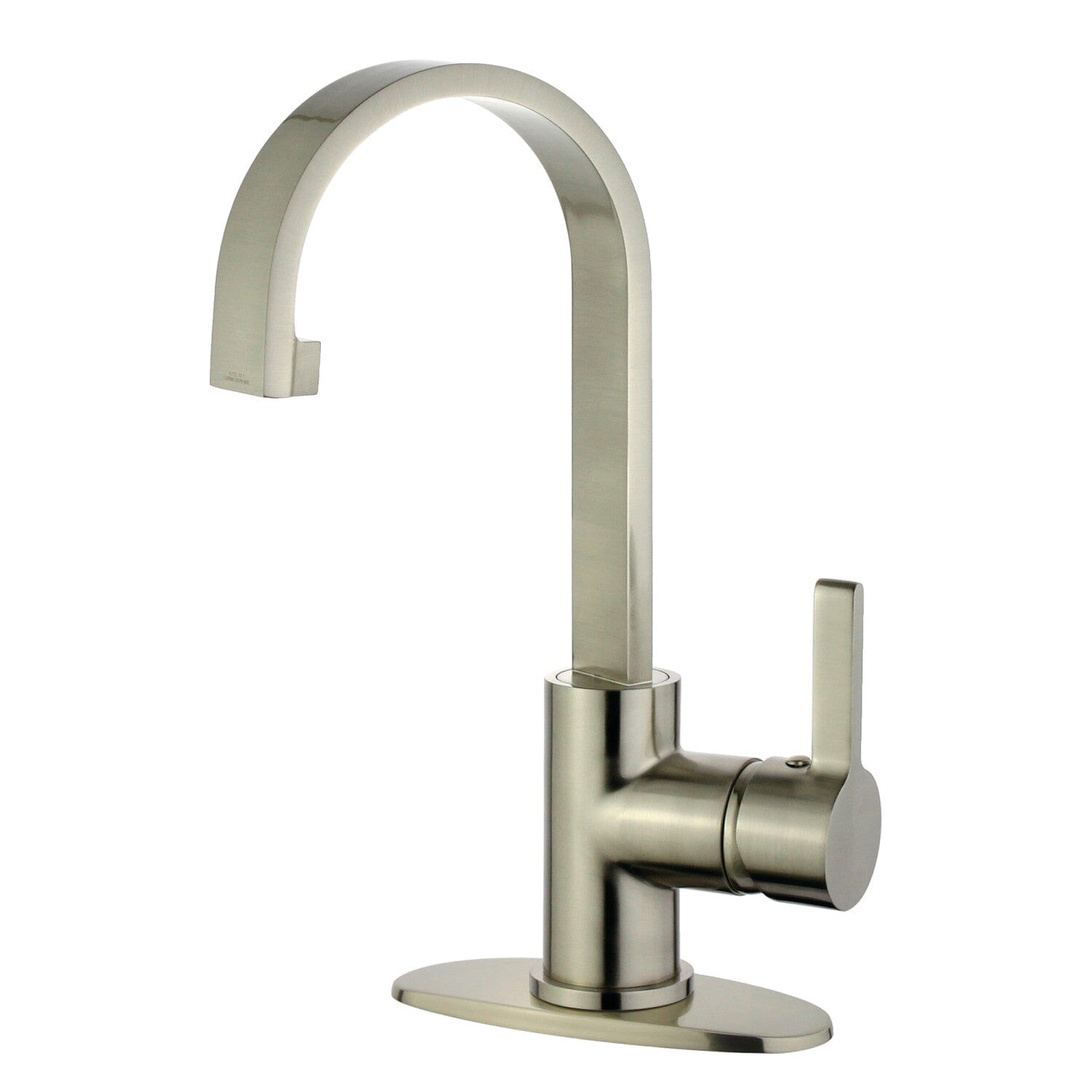 Continental Single Handle 1-Hole Bathroom Sink Faucet with Deck Plate & Push Pop-Up Drain - Perfect for Modern Bathroom Renovations & Upgrades