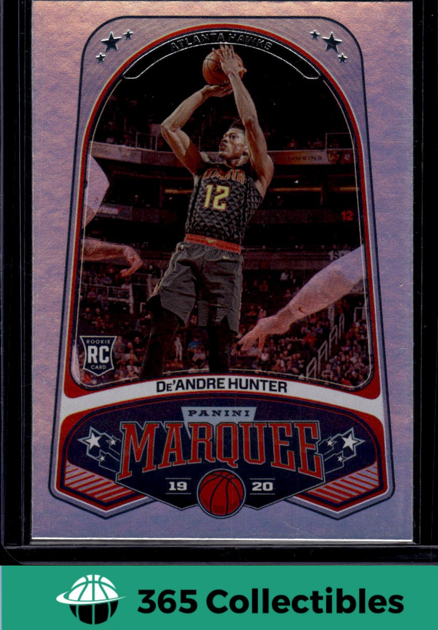 2019-20 Panini Chronicles De'Andre Hunter Purple #256 Basketball Card - Atlanta Hawks Rookie Collectible for Sports Fans & Memorabilia Enthusiasts - Perfect for Trading, Displaying, and Investing