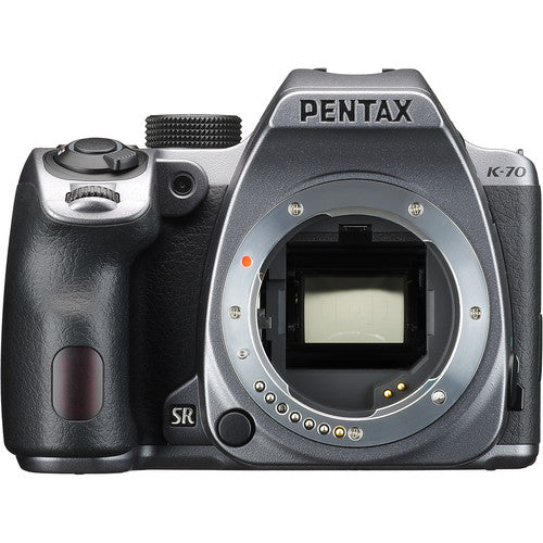 Pentax K-70 DSLR Camera (Silver Body) - Open Box - Perfect for Travel Photography & Outdoor Adventures