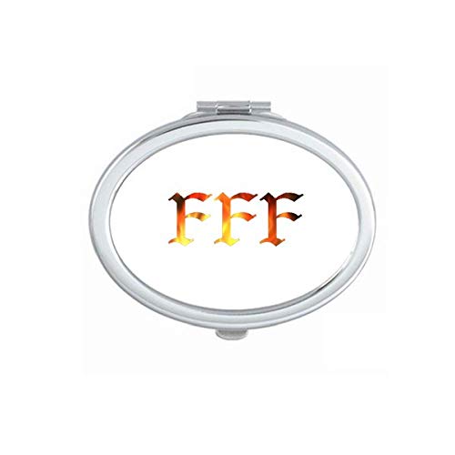 DIYthinker Flame Pattern Art Deco Hand Mirror - Portable Folding Double-Sided Makeup Mirror with Case, Vintage Style Compact Mirror for Women & Girls - Perfect for Travel, Home, and Gift Giving