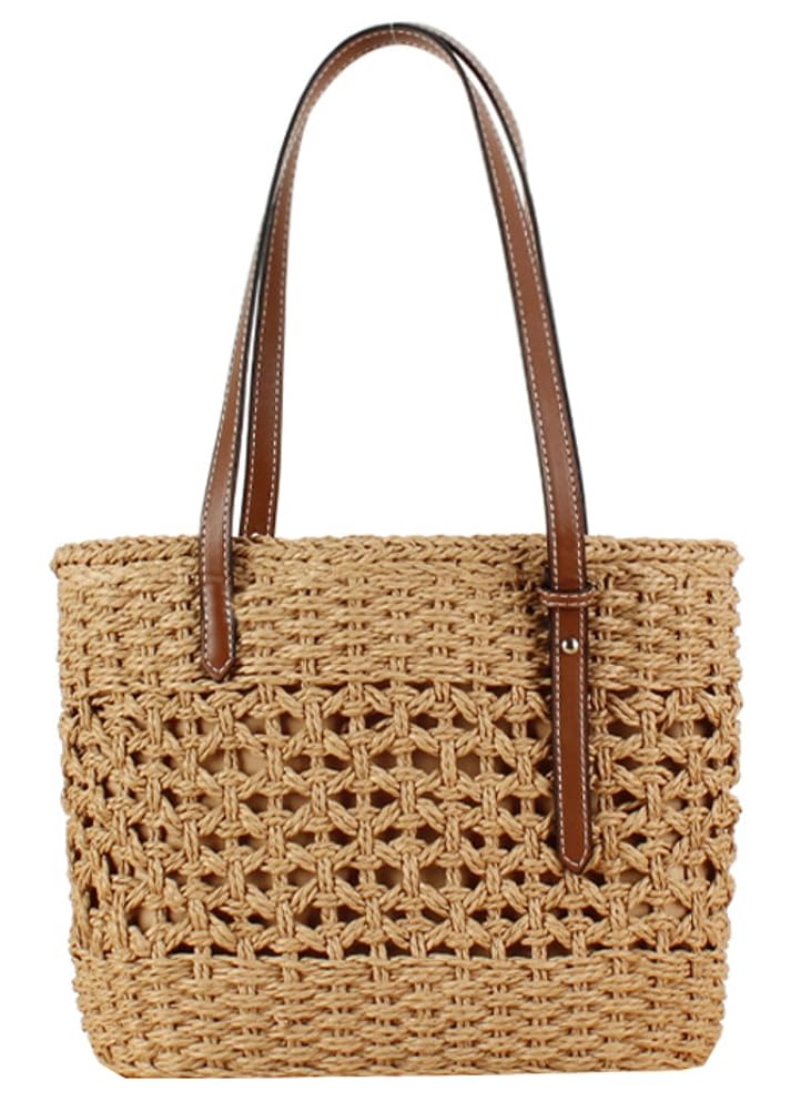 Stylish Woven Straw Beach Tote Bag for Women - Summer Rattan Shoulder Purse with Raffia & Wicker Design | Perfect for Poolside, Vacation & Outdoor Activities 2024