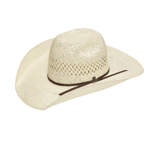 Ariat Punchy Cowboy Straw Hat for Men & Women - Western Rodeo Sun Hat with UPF Protection - Perfect for Ranch Work, Horseback Riding & Outdoor Adventures