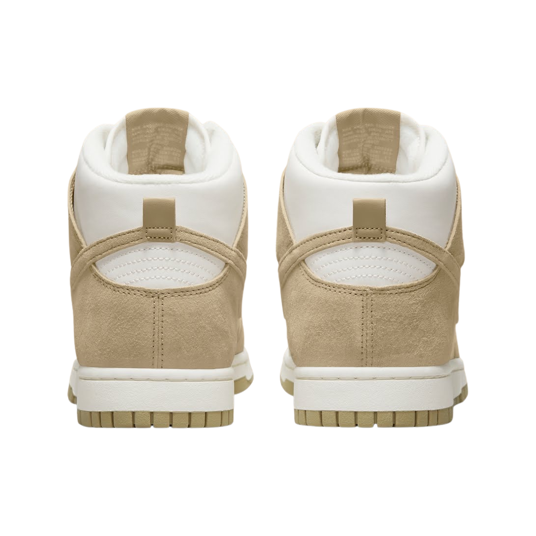 Nike Dunk High Sneakers - Tan Suede & White Leather Men's Basketball Shoes for Streetwear & Casual Wear | Perfect for Urban Fashion & Everyday Comfort