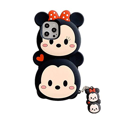 Cute Mickey Minnie Mouse Soft Silicone Case for iPhone 13 Pro Max 6.7 inch - Shockproof Rubber Cover for Girls, Boys & Kids - Perfect for School, Play & Everyday Protection
