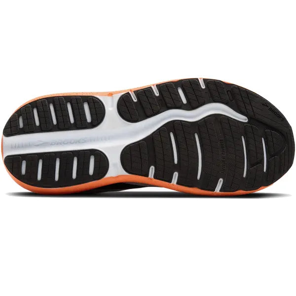 Brooks Men's Ghost Max 2 Running Shoes - Oyster Mushroom/Orange/Teal Colorway - Cushioned Road Running & Training Sneakers for Men