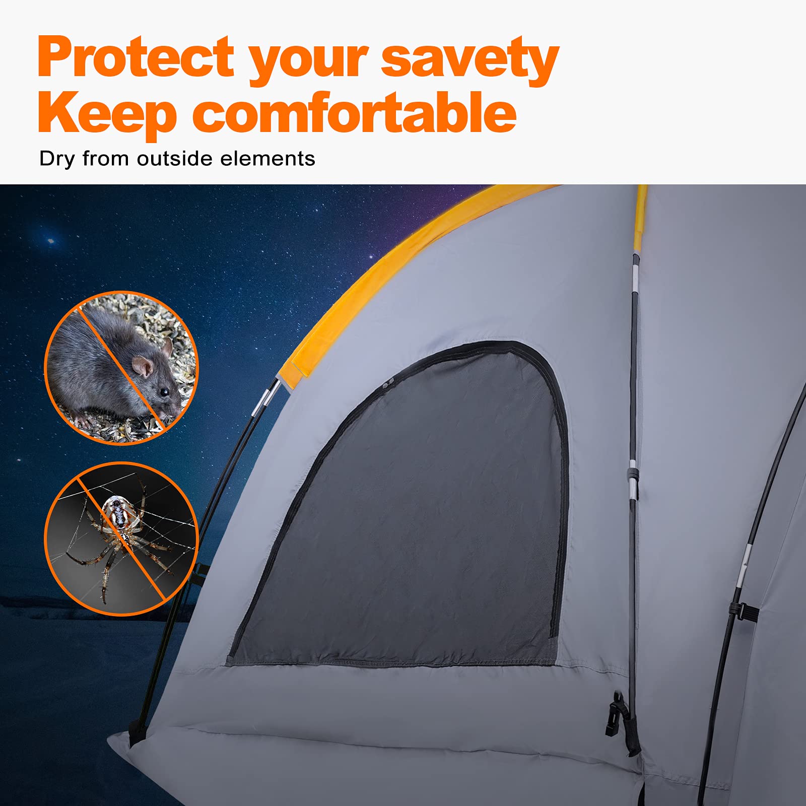 **Gladiator Truck Bed Tent for 5-5.5ft Pickup Trucks - Waterproof Camping Tent with Removable Rainfly & Carrying Case - Perfect for Jeep Gladiator, Full-Size & Compact Trucks - Ideal for Outdoor Adventures, Road Trips & Camping**