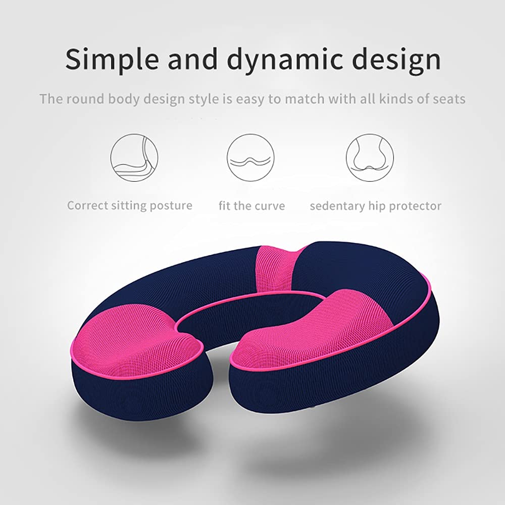Donut Pillow for Coccyx Pain Relief - U-Shaped Memory Foam Seat Cushion for Sciatica, Hemorrhoids & Prostate Comfort (Gray) | Perfect for Office Chairs, Car Seats & Wheelchairs