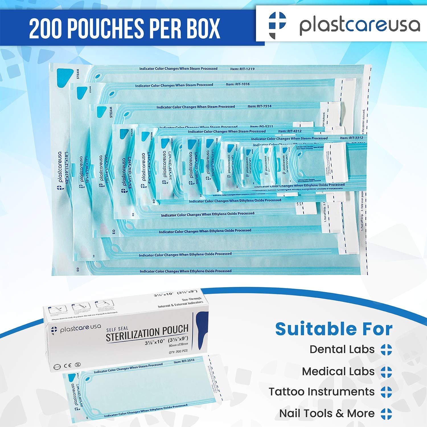 2000 Sterilization Pouches 3.5