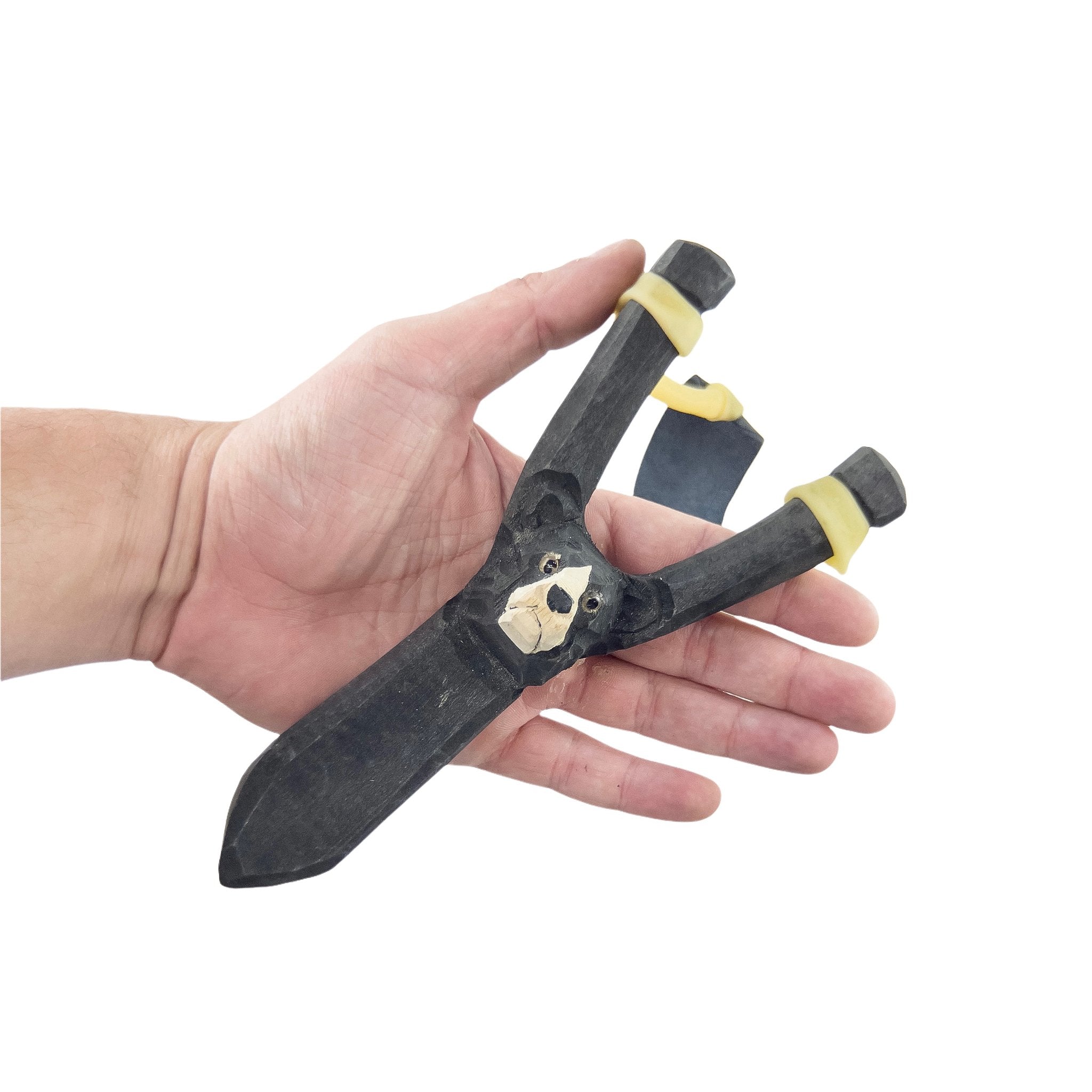 Premium Bear-Shaped Wooden Slingshot for Outdoor Hunting & Target Practice - Durable Handcrafted Toy for Kids & Adults - Perfect for Camping, Backyard Fun & Survival Training