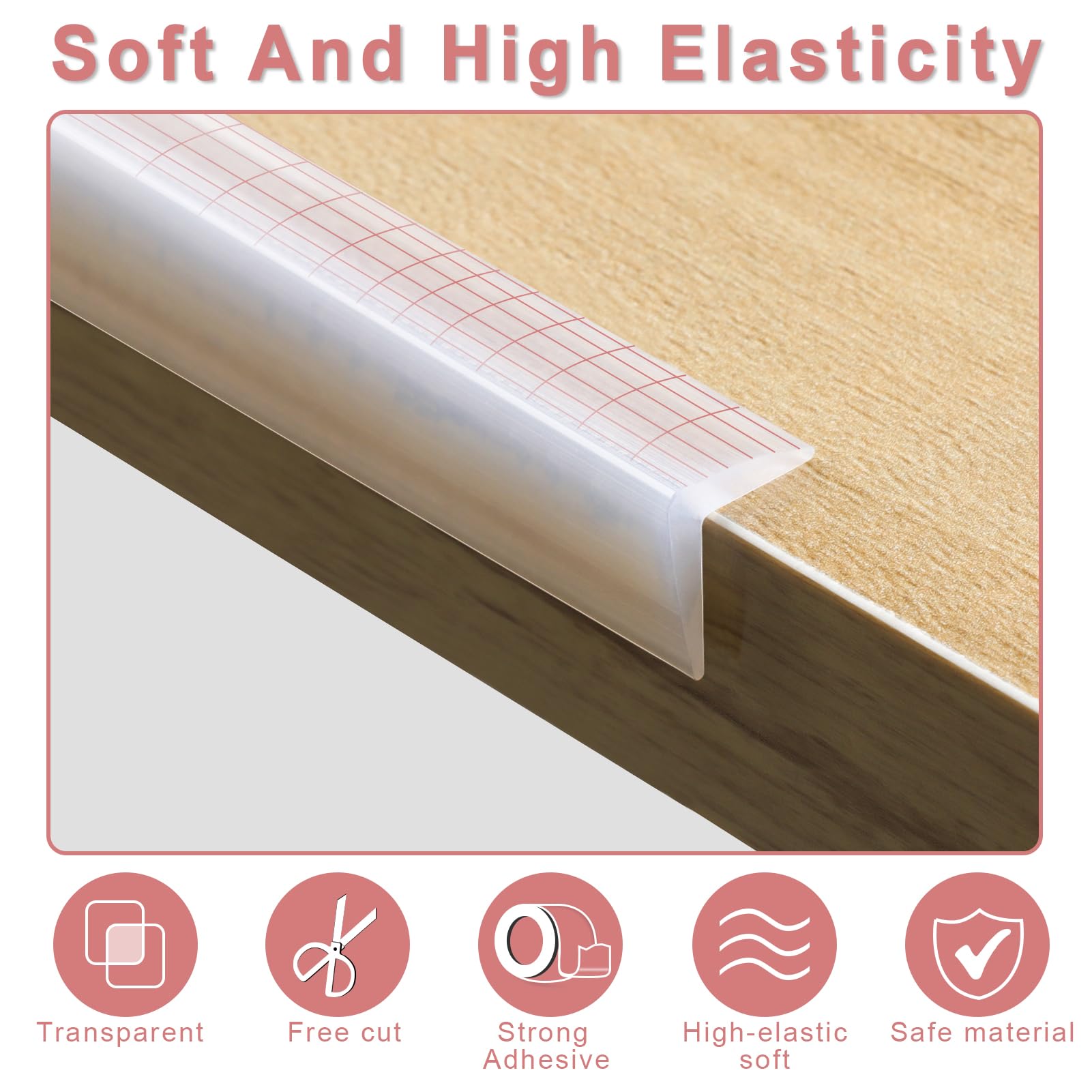 100% Silicone Baby Proofing Corner Protectors - Soft Edge Guards & Furniture Safety Bumpers with Strong Adhesive for Sharp Corners - Perfect for Childproofing Homes, Offices & Daycare Centers