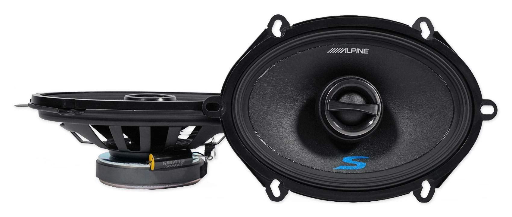 Alpine S Front Factory Speaker Replacement Kit for 1998-2011 Ford Crown Victoria - High-Quality Car Audio Upgrade for Enhanced Sound Experience in Sedans