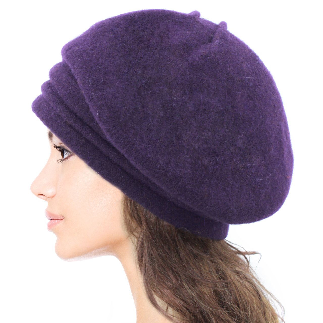 Warm Wool Cloche Winter Hat for Women - Stylish Slouch Bucket Hat with Floral Design | Perfect for Cold Weather & Outdoor Activities
