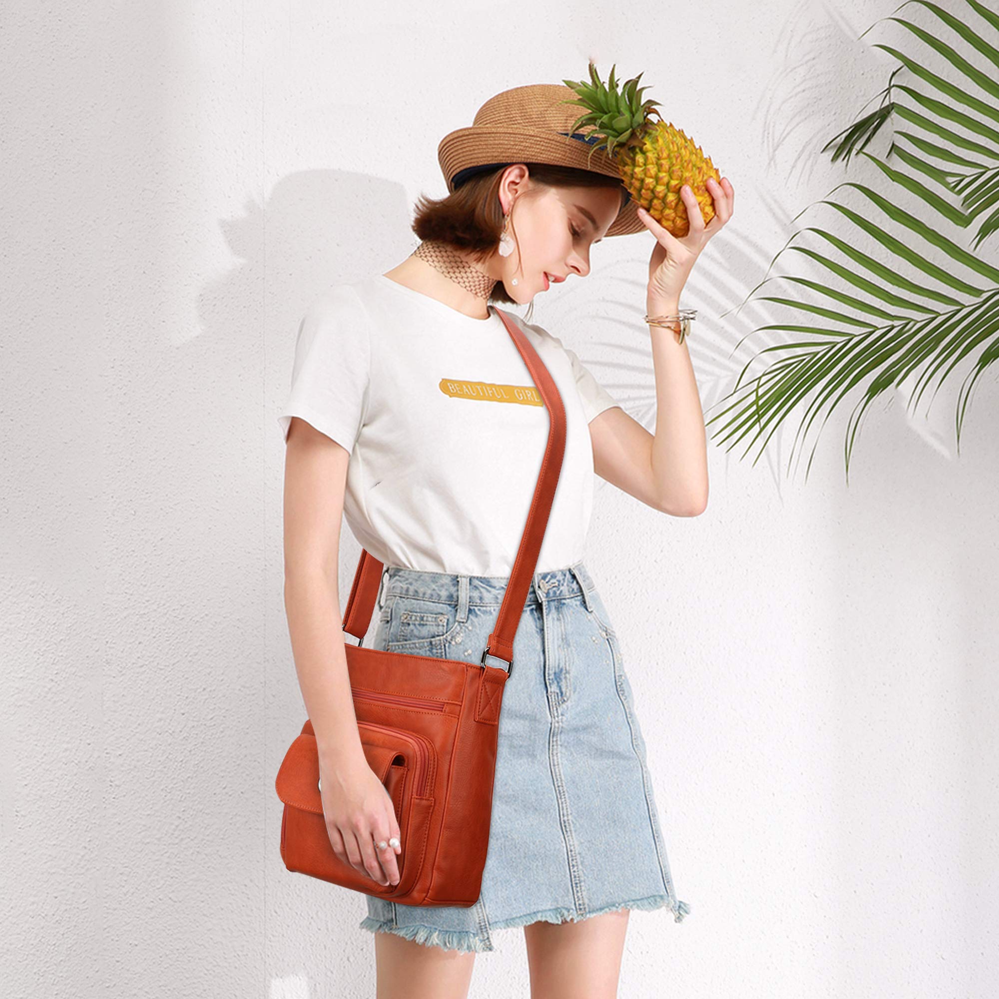 Angel Kiss Vegan Leather Crossbody Bag for Women - Adjustable Strap Small Shoulder Purse | Perfect for Work, Travel & Everyday Use