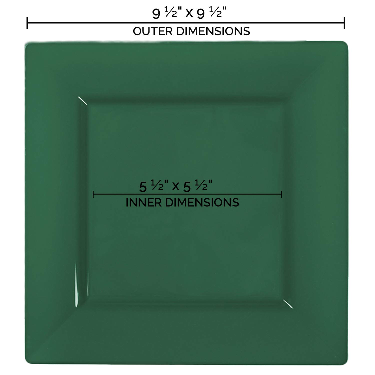 Heavy Duty Disposable Plastic Plates - 9.5