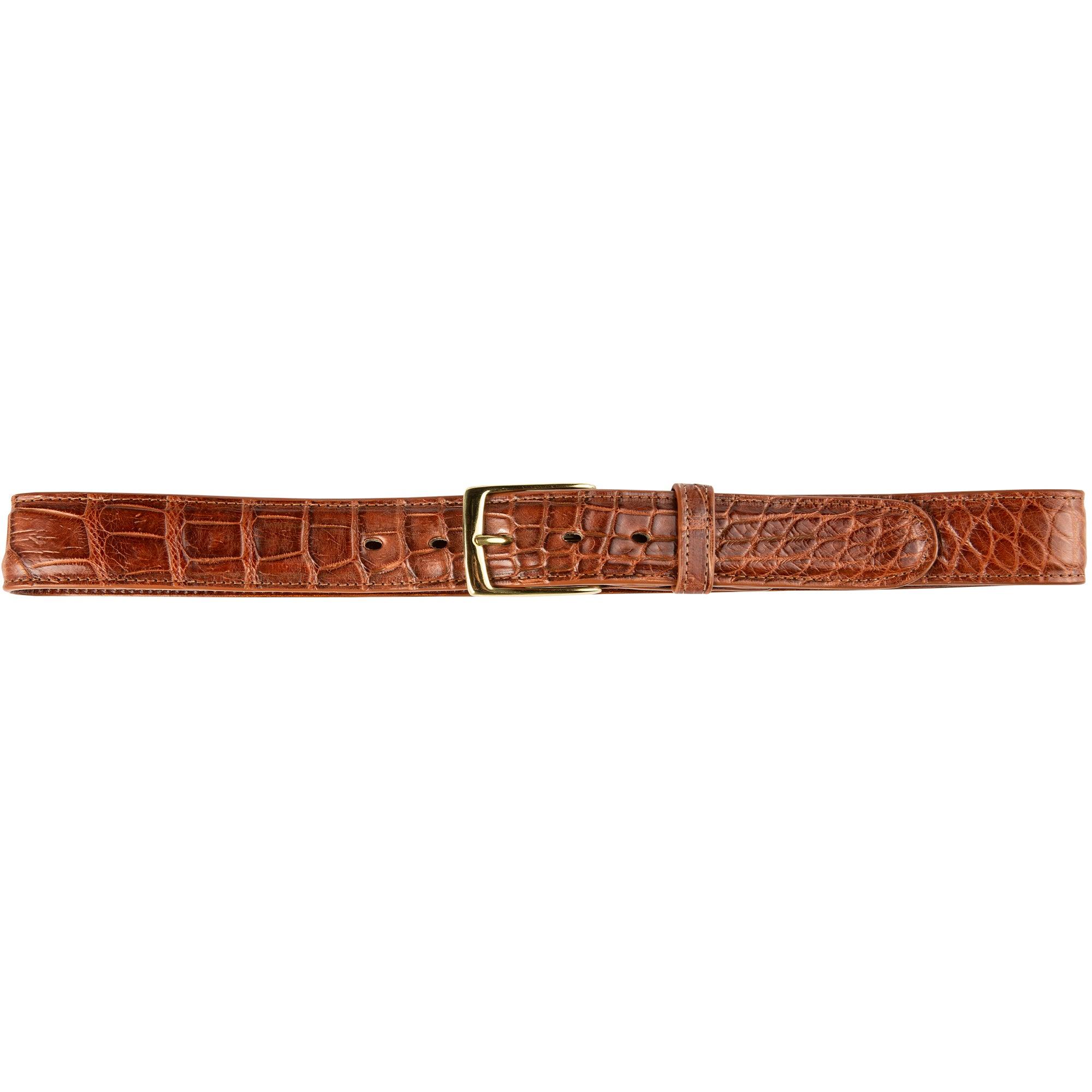 Premium Genuine Alligator Skin Leather Belt for Men - Stylish & Durable Dress Belt for Formal & Business Occasions - Perfect Gift for Father's Day, Weddings & Office Wear