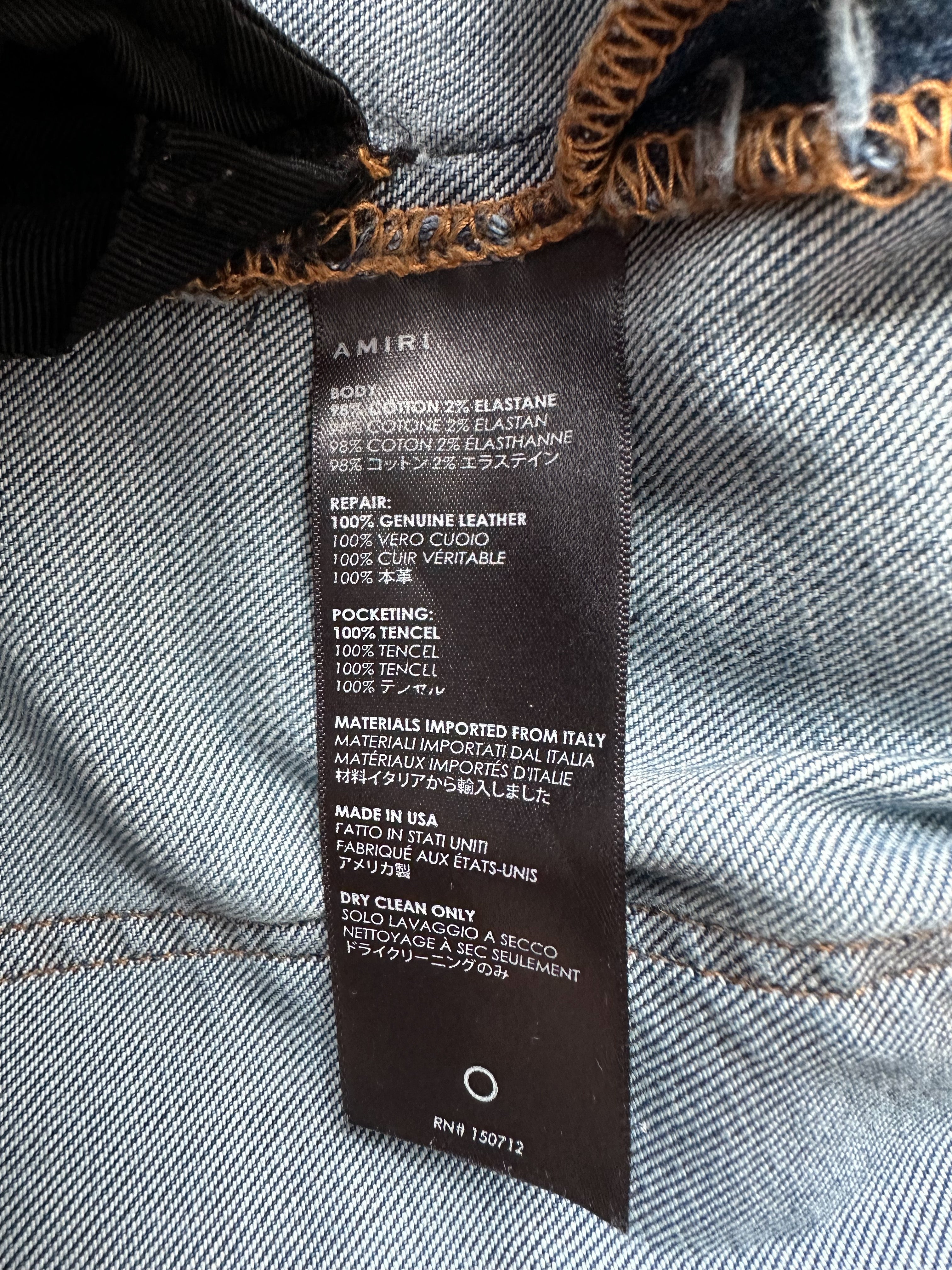 Amiri Blue Snakeskin MX1 Distressed Denim Jeans for Men - Premium Designer Slim Fit Ripped Denim Pants | Perfect for Streetwear, Night Out & Casual Fashion