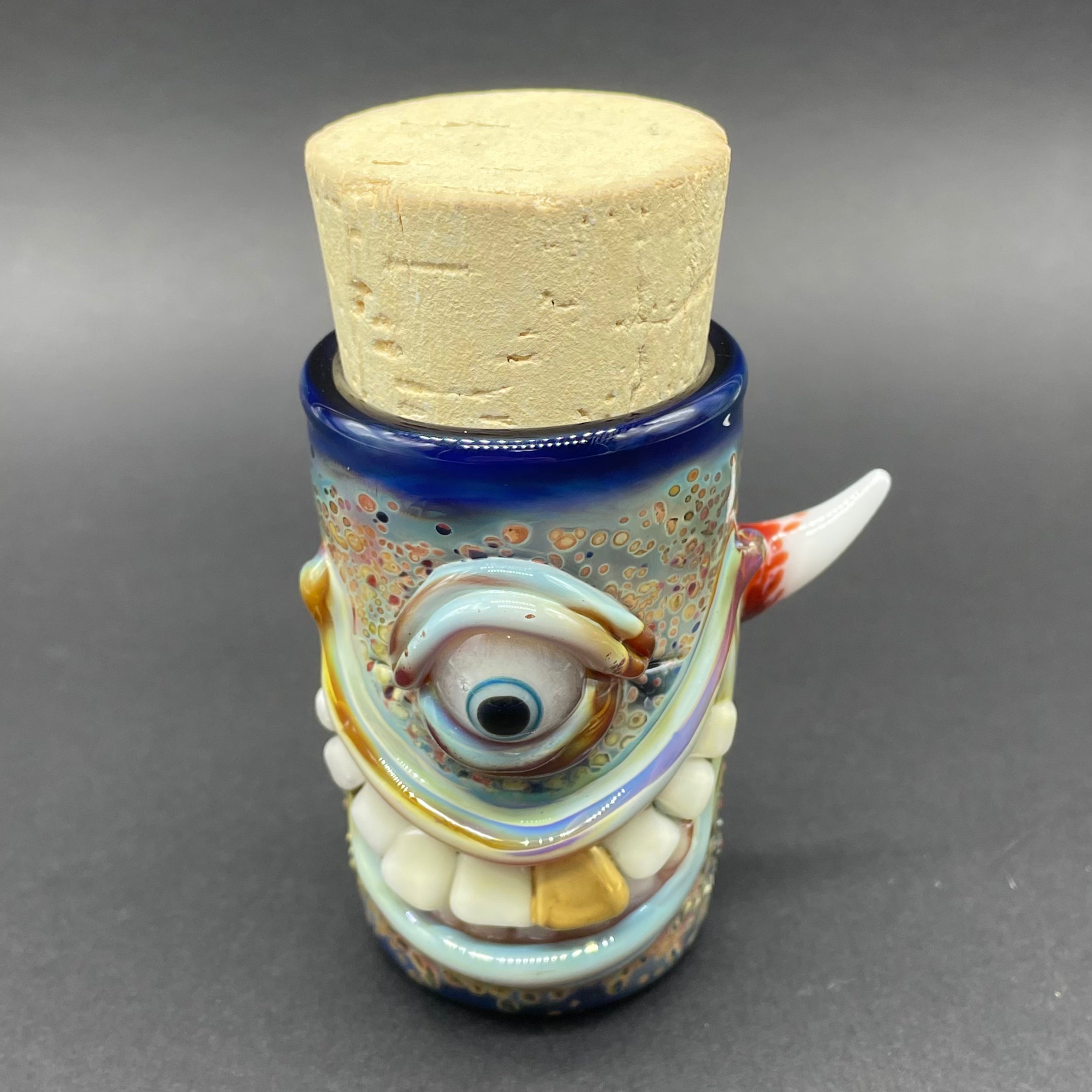 Smiley Face Cork Jar - Airtight Glass Container for Kitchen Storage, Spices, Coffee, Tea & Dry Goods - Perfect for Pantry Organization & Home Decor