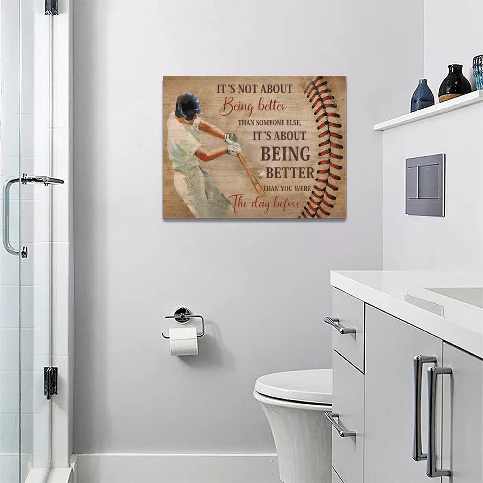 Motivational Baseball Canvas Wall Art - 12