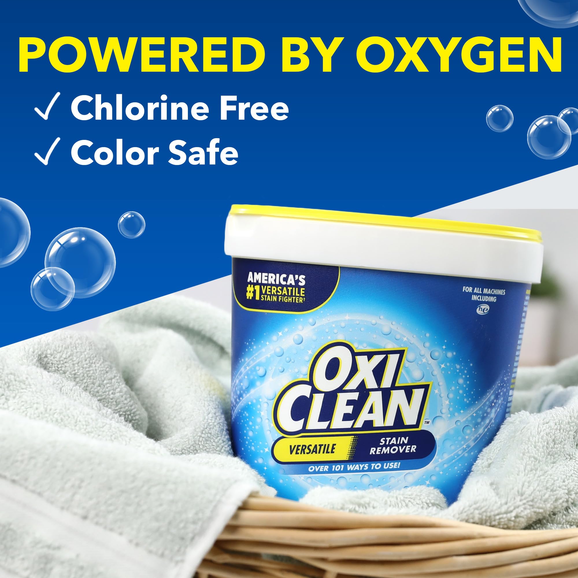 OxiClean Versatile Stain Remover Powder 7.22 lb | Multi-Purpose Laundry Detergent Booster | Removes Tough Stains on Clothes, Carpets & Upholstery | Safe for Colors & Whites | Ideal for Laundry, Home Cleaning & Pet Stain Removal