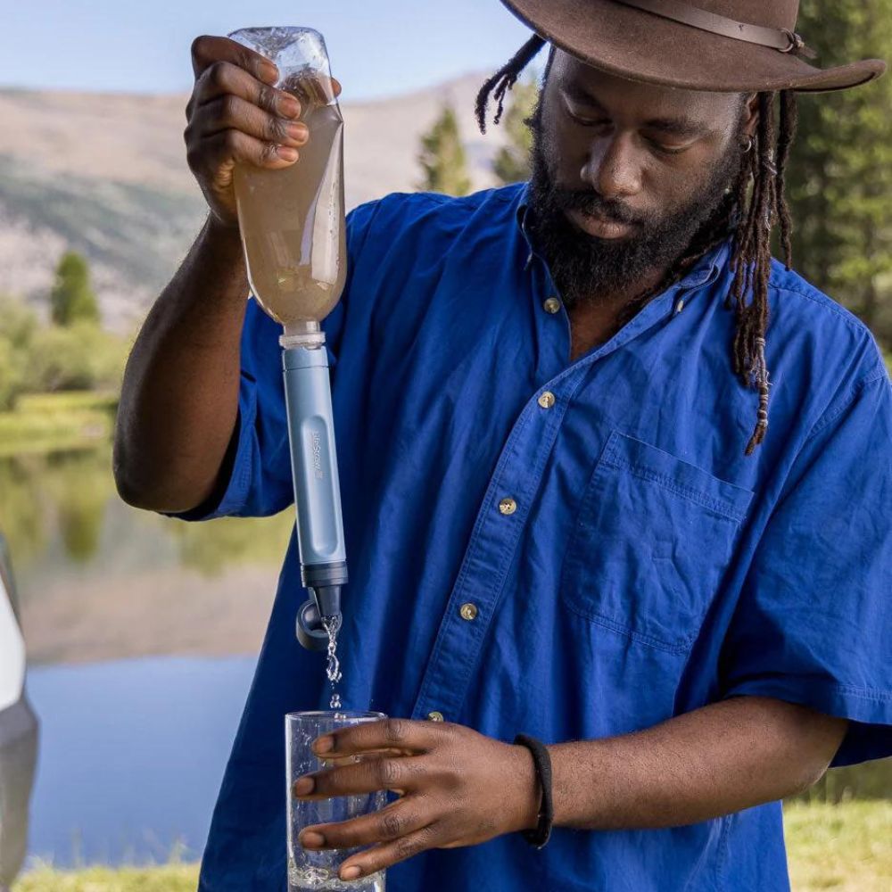 LifeStraw Peak Personal Water Filter Straw - Portable Survival Water Purifier for Hiking, Camping & Emergency Preparedness