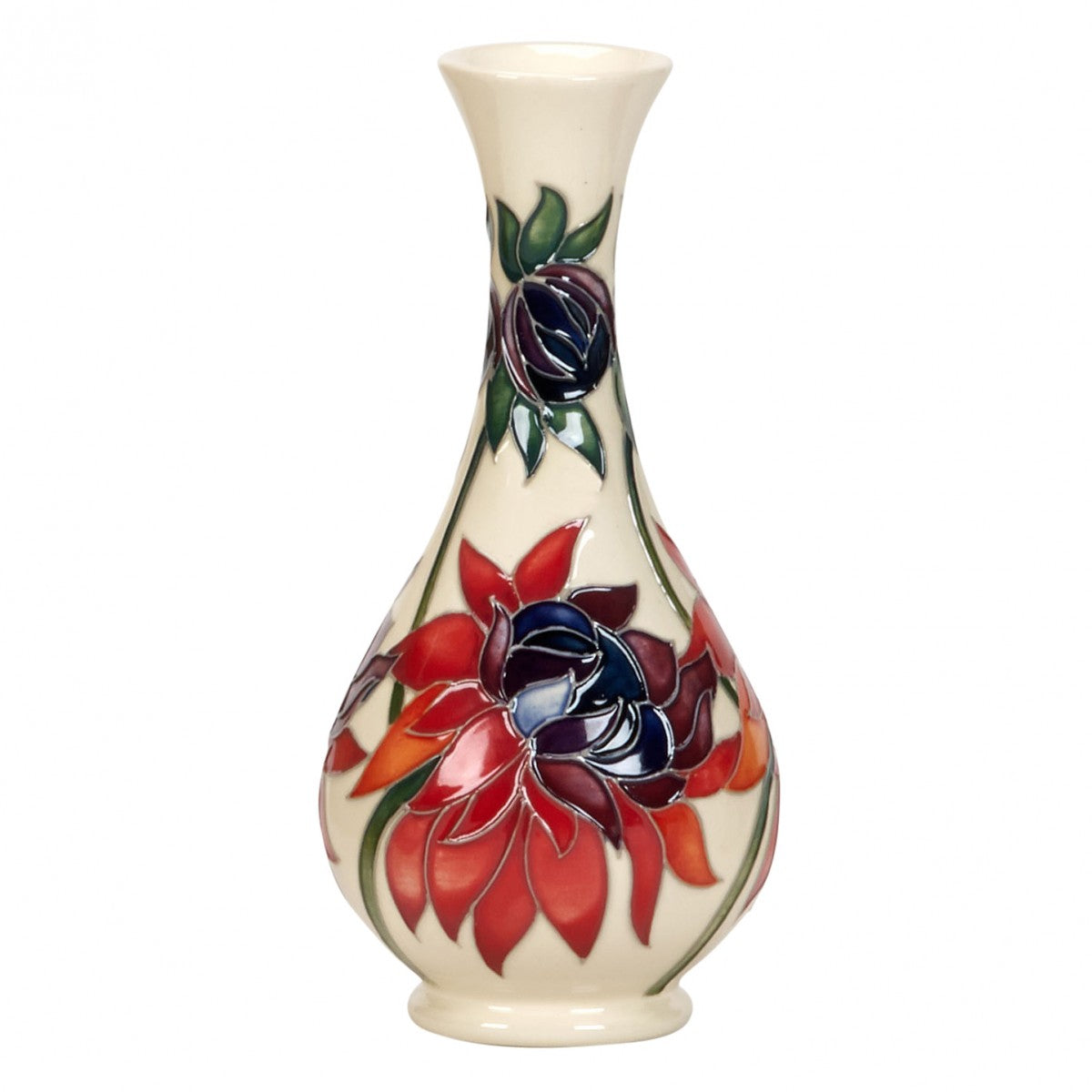 Ruby Red 80/6 Glass Vase - Elegant Home Decor for Centerpieces, Wedding Flowers & Living Room Accents
