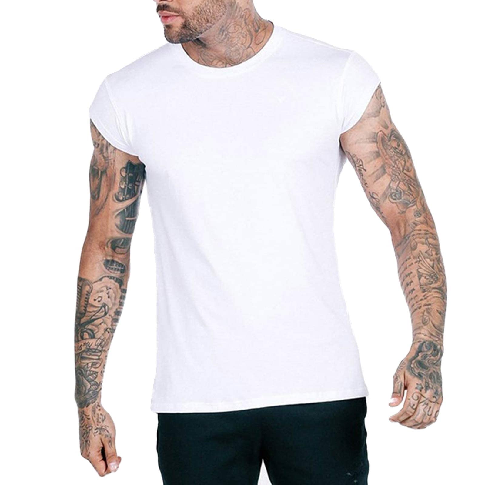 Men's Compression Muscle T-Shirt - Workout Shirt, Athletic Baselayer Top, Short Sleeve Shapewear for Gym, Running & Sports Performance