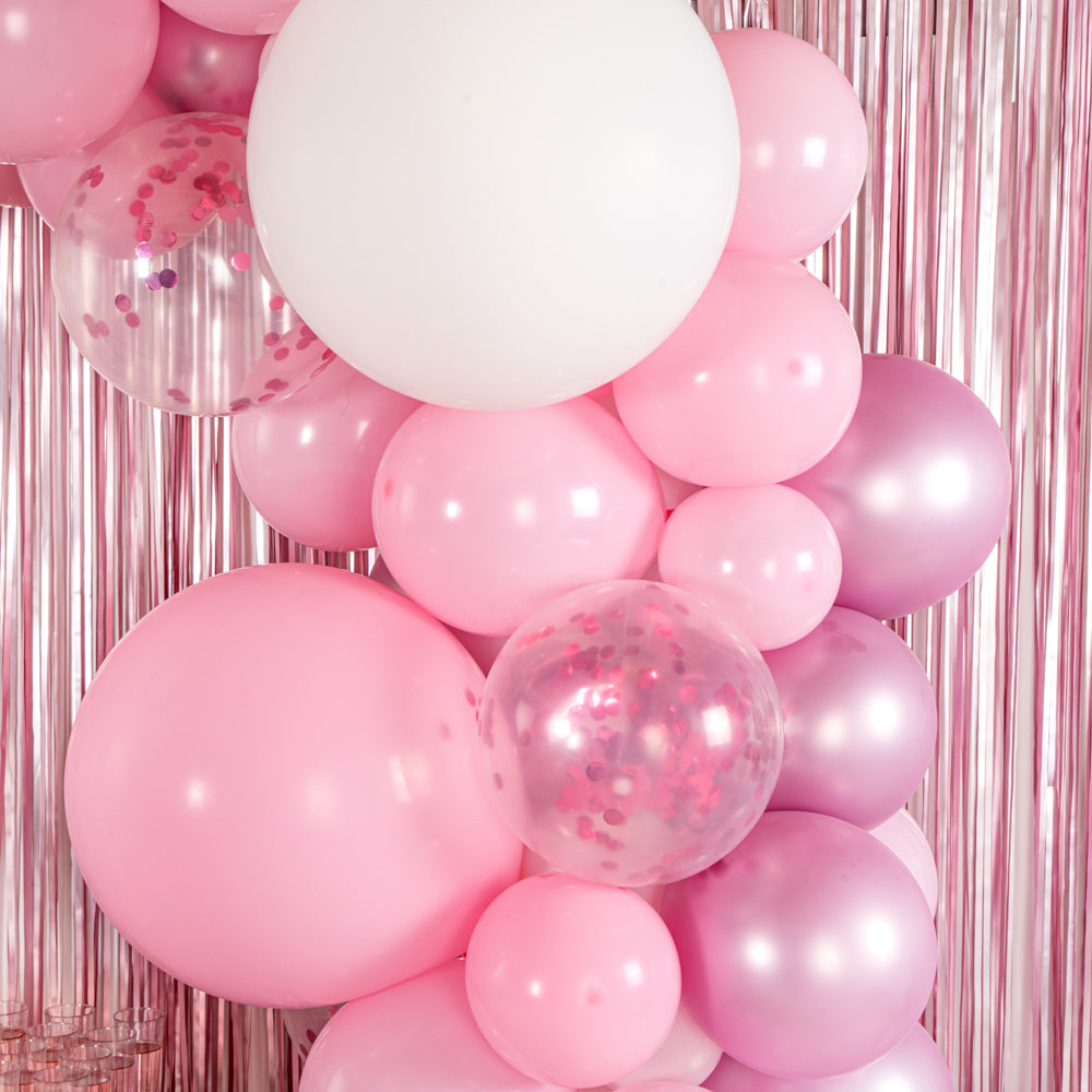 Balloonify Metallic Pink & White Balloon Arch Kit - 106 Pieces for Party Decorations, Weddings, Baby Showers & Birthday Celebrations