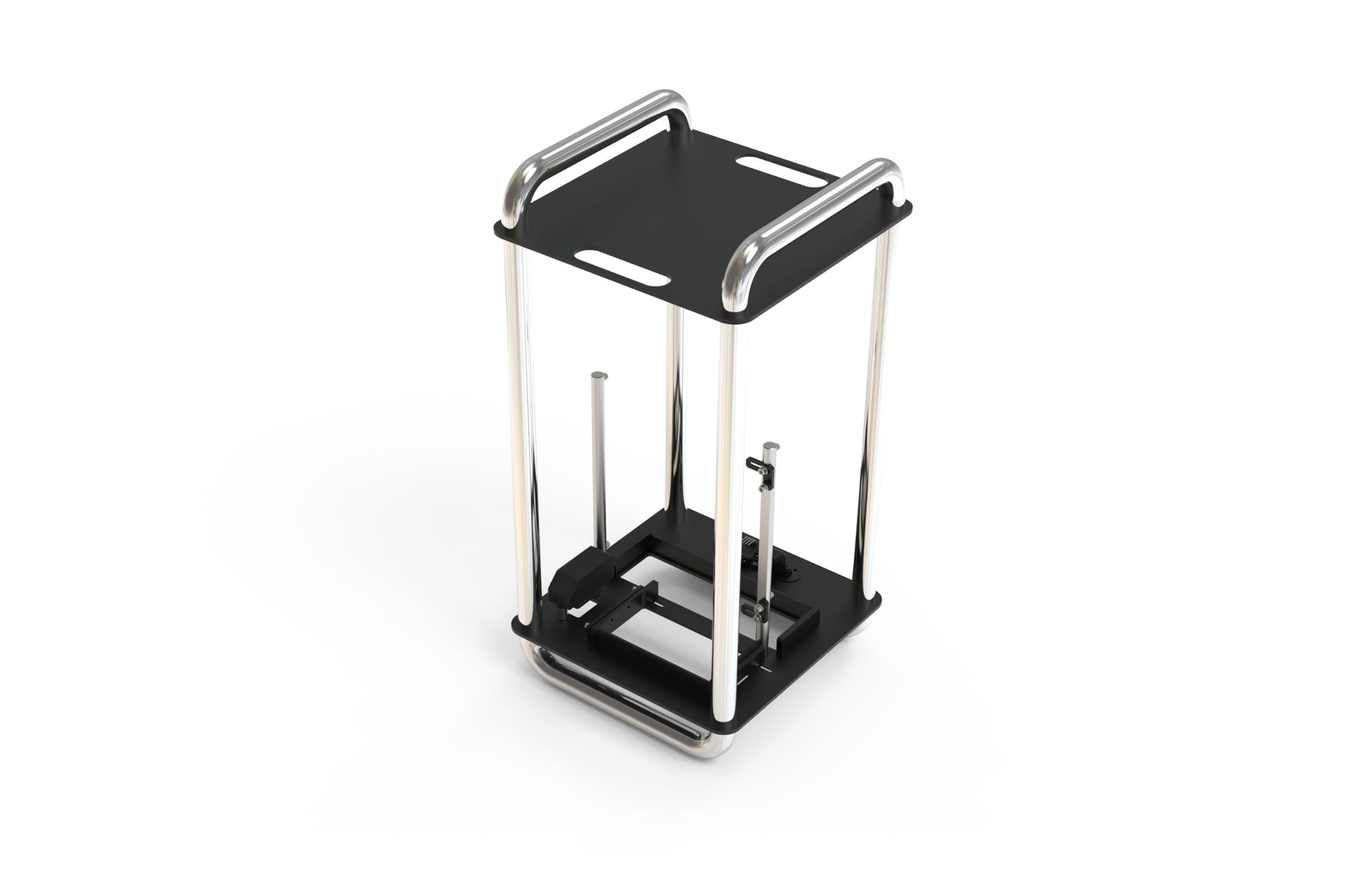 Streacom DA6 Open Frame ITX PC Case - Chrome & Black - Compact Mini Gaming & HTPC Builds for Small Spaces