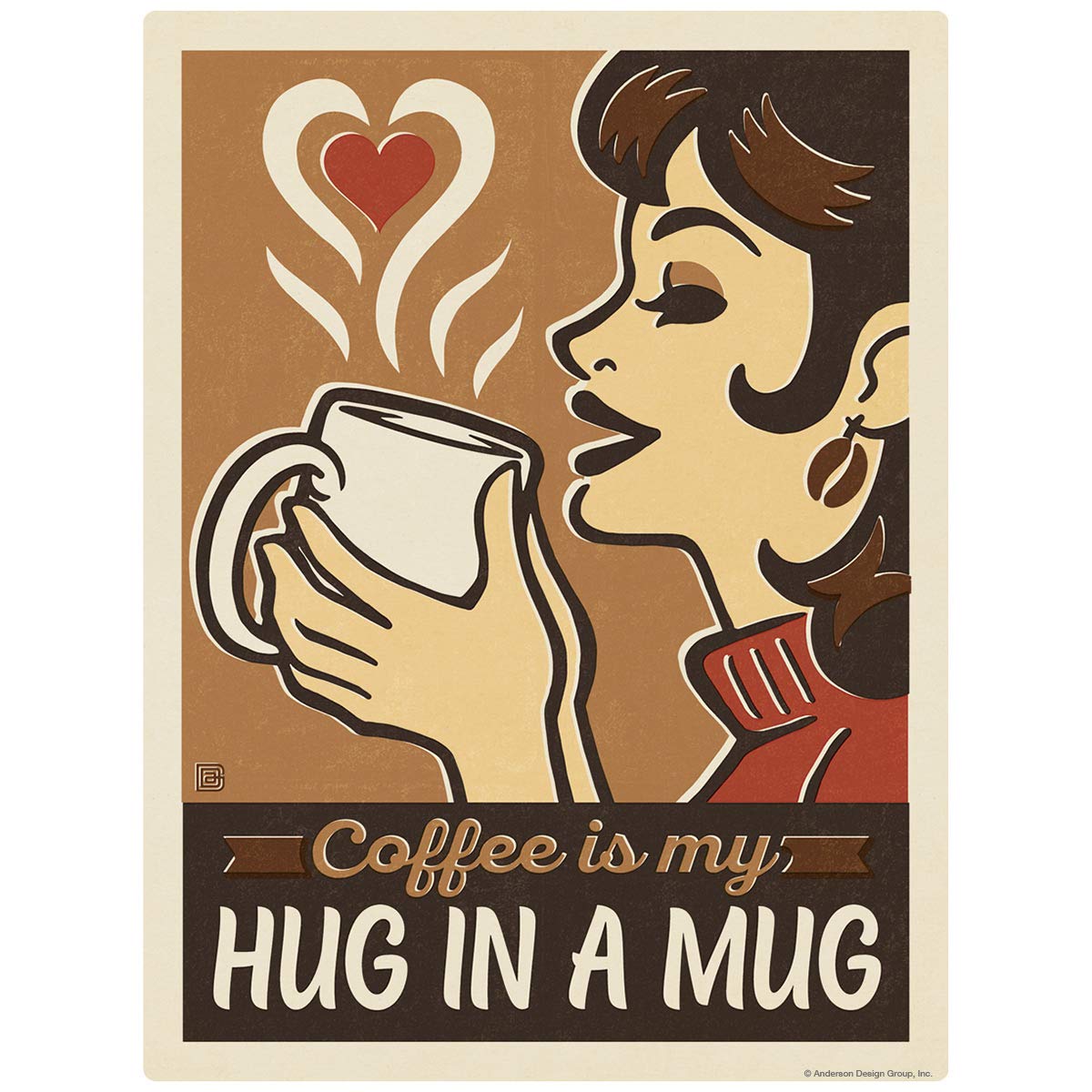 Funny Coffee Lover Mug Decal - 'Coffee is My Hug in a Mug' Vinyl Sticker for Tumblers, Water Bottles & DIY Crafts - Perfect for Office, Home & Gifts