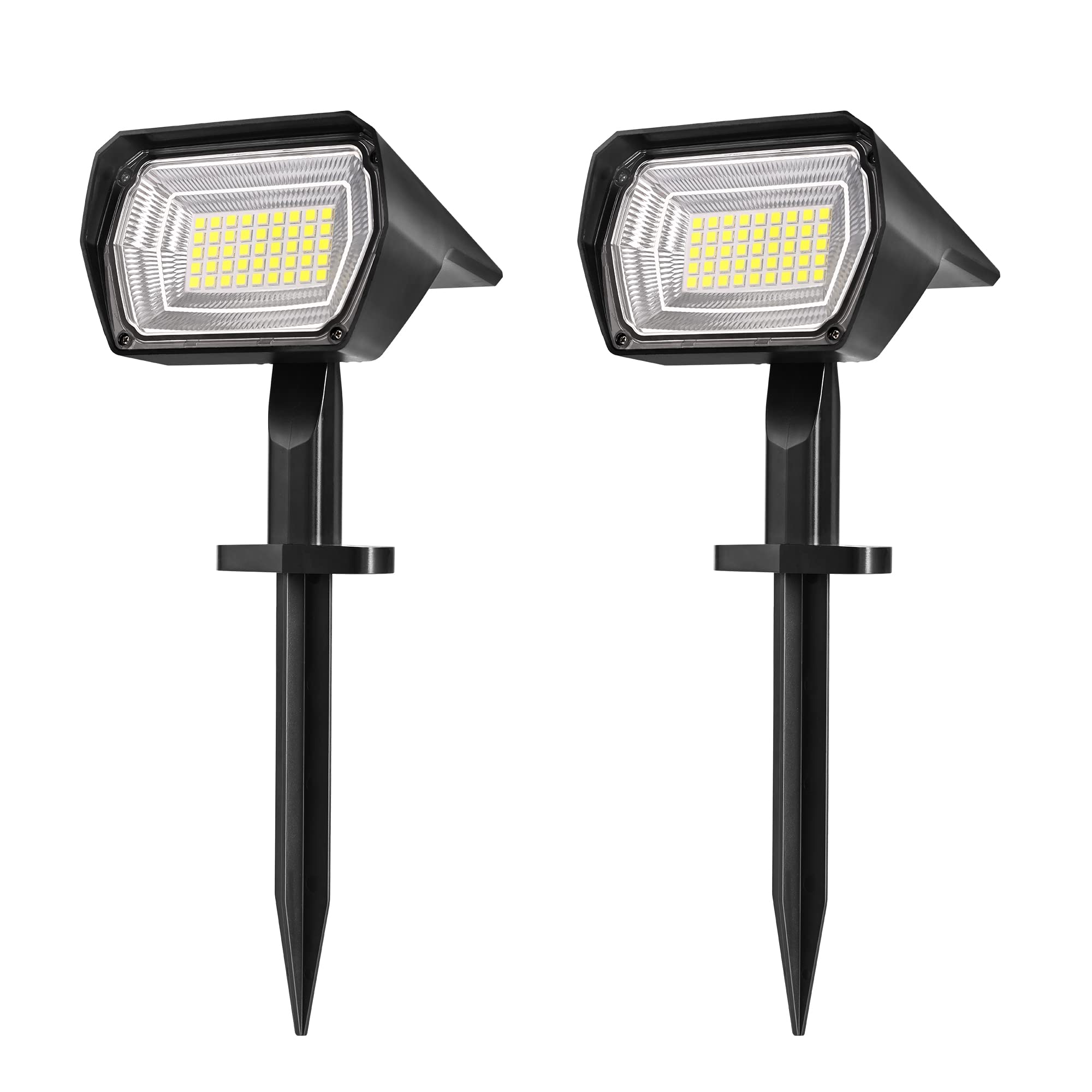 Solpex 2 Pack Solar Spot Lights Outdoor - 45 LED Waterproof IP67 Solar Landscape Lighting for Yard, Lawn, Garden, Patio, Pathway, Driveway & Garage - Perfect for Nighttime Safety & Decoration