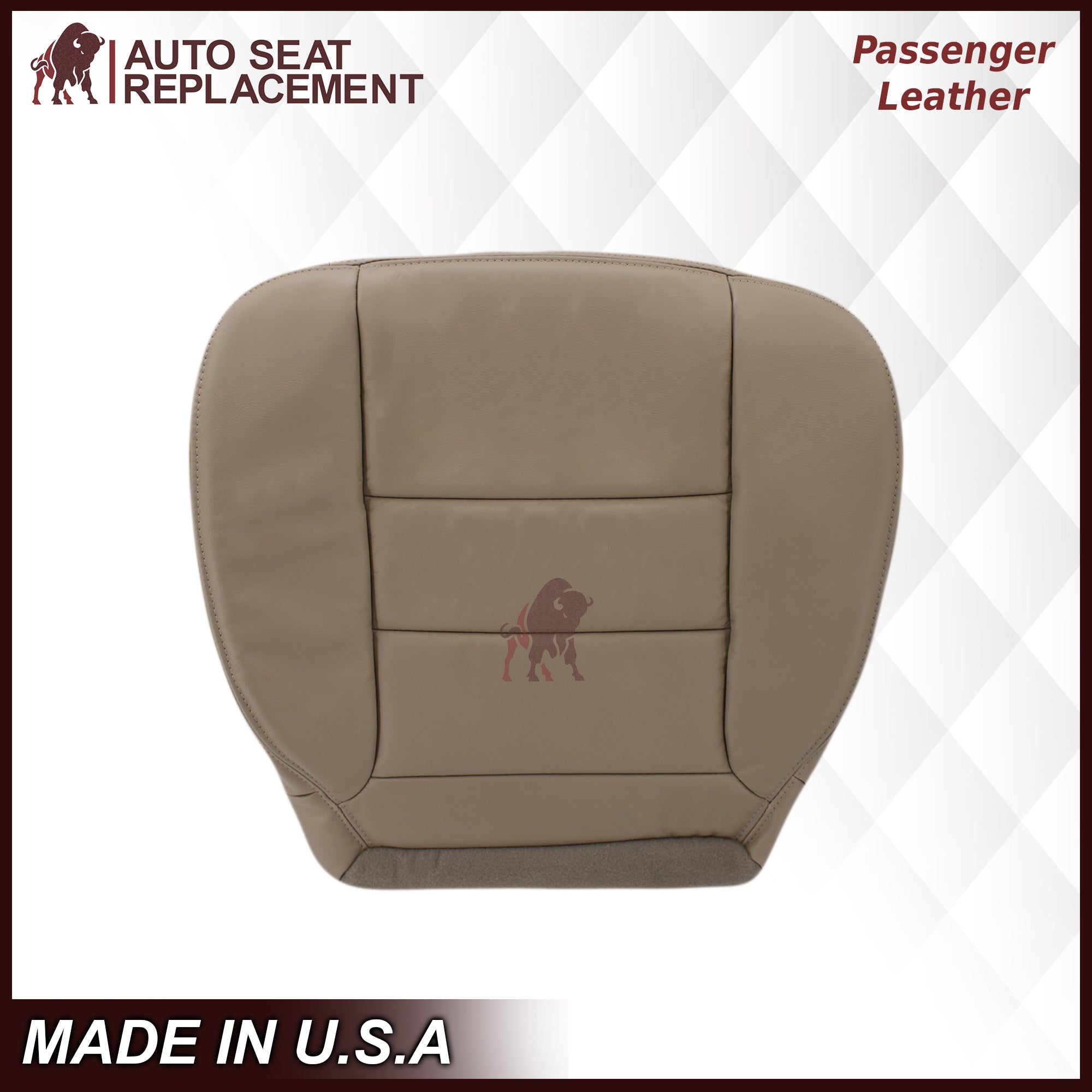2002-2007 Ford F250 F350 F450 F550 Lariat Extended Cab Seat Cover - Premium Tan Leather or Vinyl Replacement - Perfect for Truck Protection & Custom Interior Upgrade