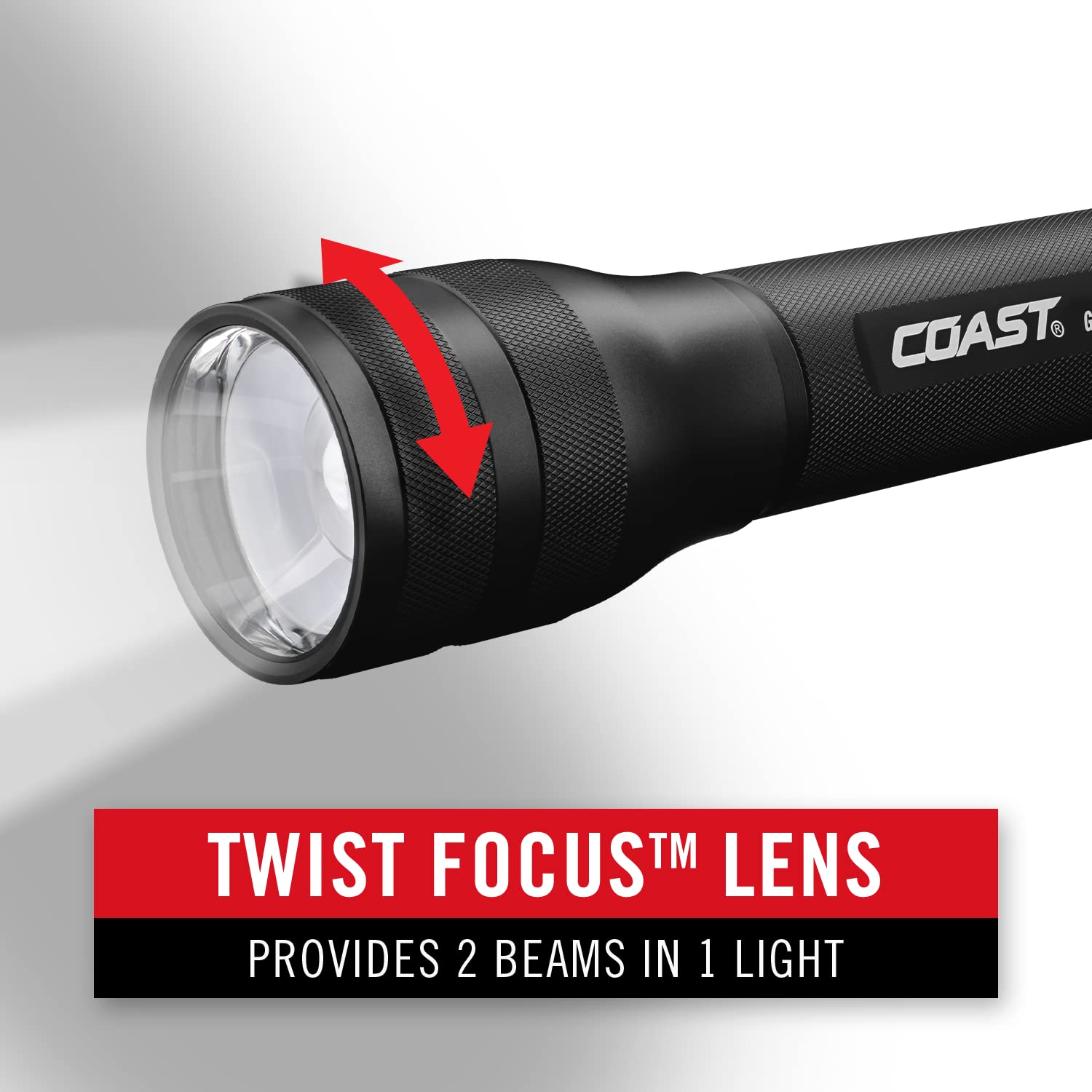 Coast® G55 750 Lumen Adjustable Focus LED Flashlight with Batteries Included - Perfect for Camping, Hiking, Emergency & Outdoor Adventures