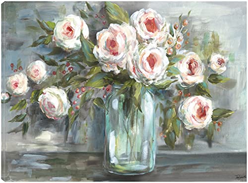 Pink Blooms Still Life Landscape