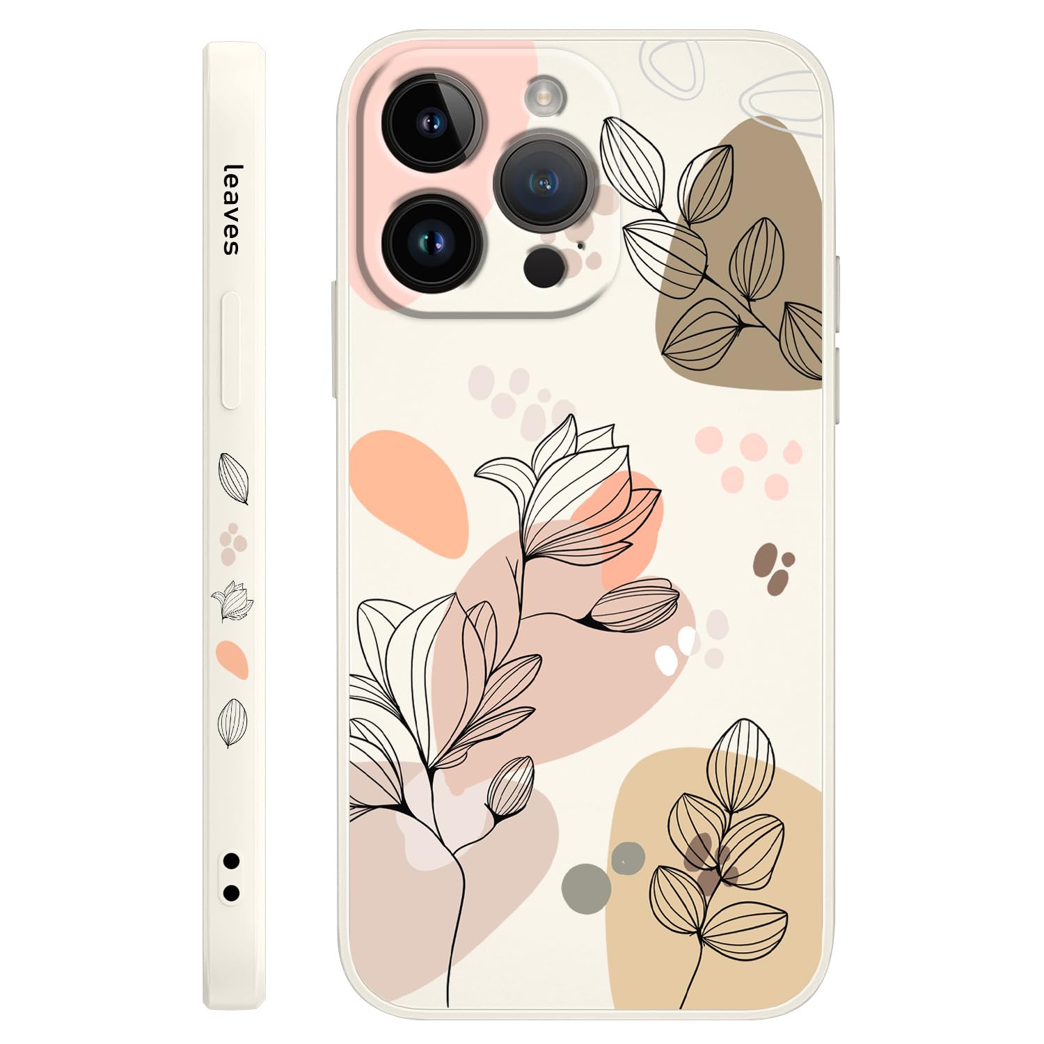 Premium Shockproof iPhone 15 Pro Max Case with Morandi Floral Design - Soft Protective Cover with Camera Lens Protection | Perfect for Everyday Use, Travel & Outdoor Activities